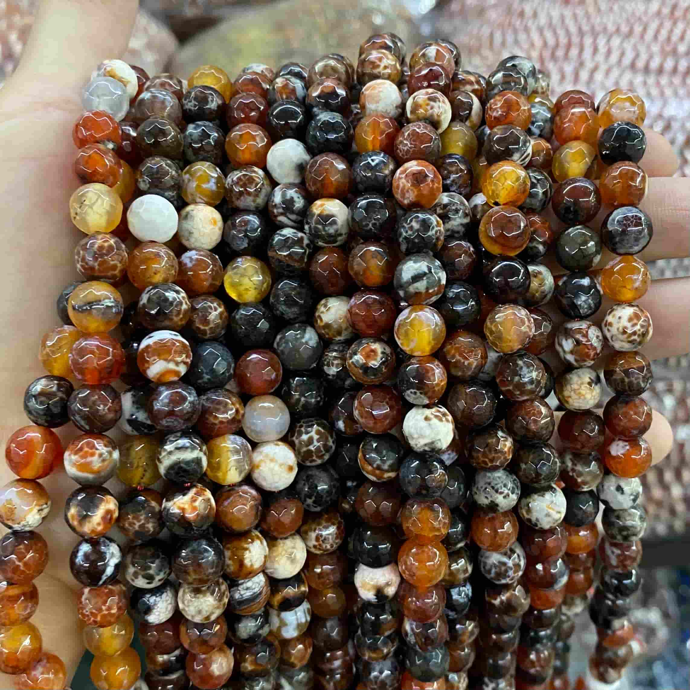 #2 Round Aagte Beads 6mm/8mm/10mm
