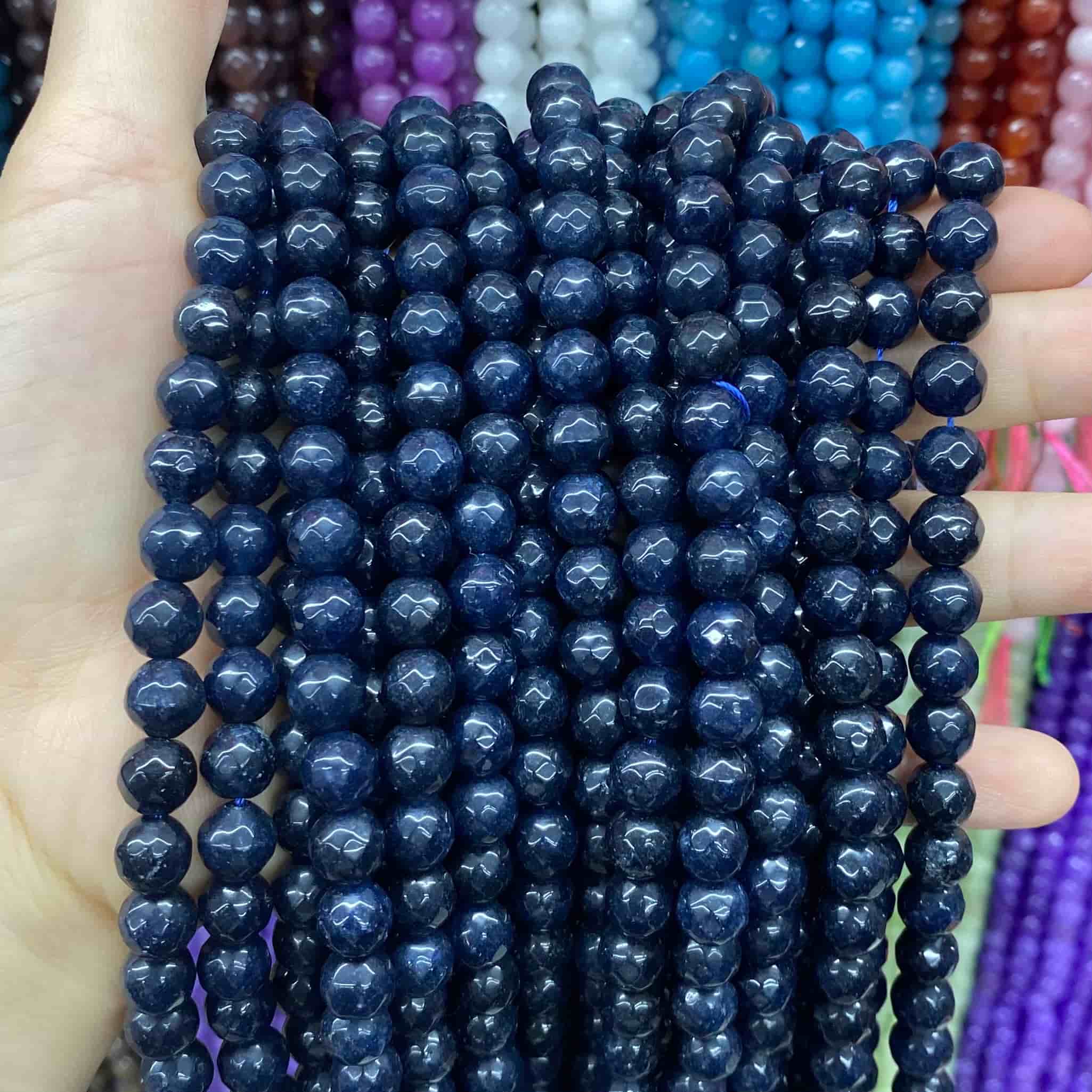 Color Jade Beads Faceted Round Beads 6mm/8mm/10mm