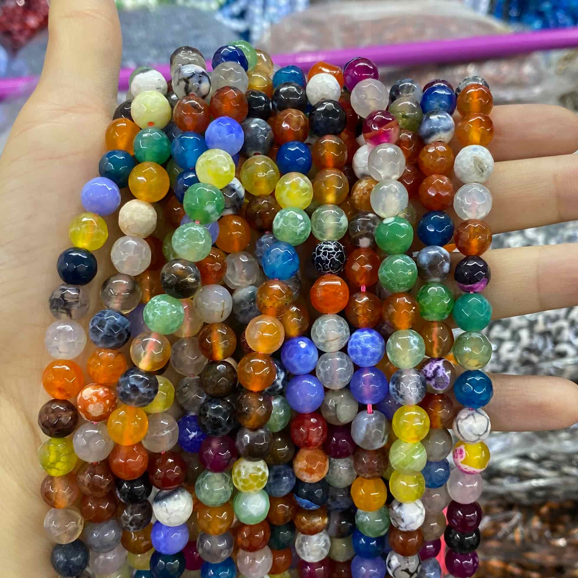 #2 Round Aagte Beads 6mm/8mm/10mm
