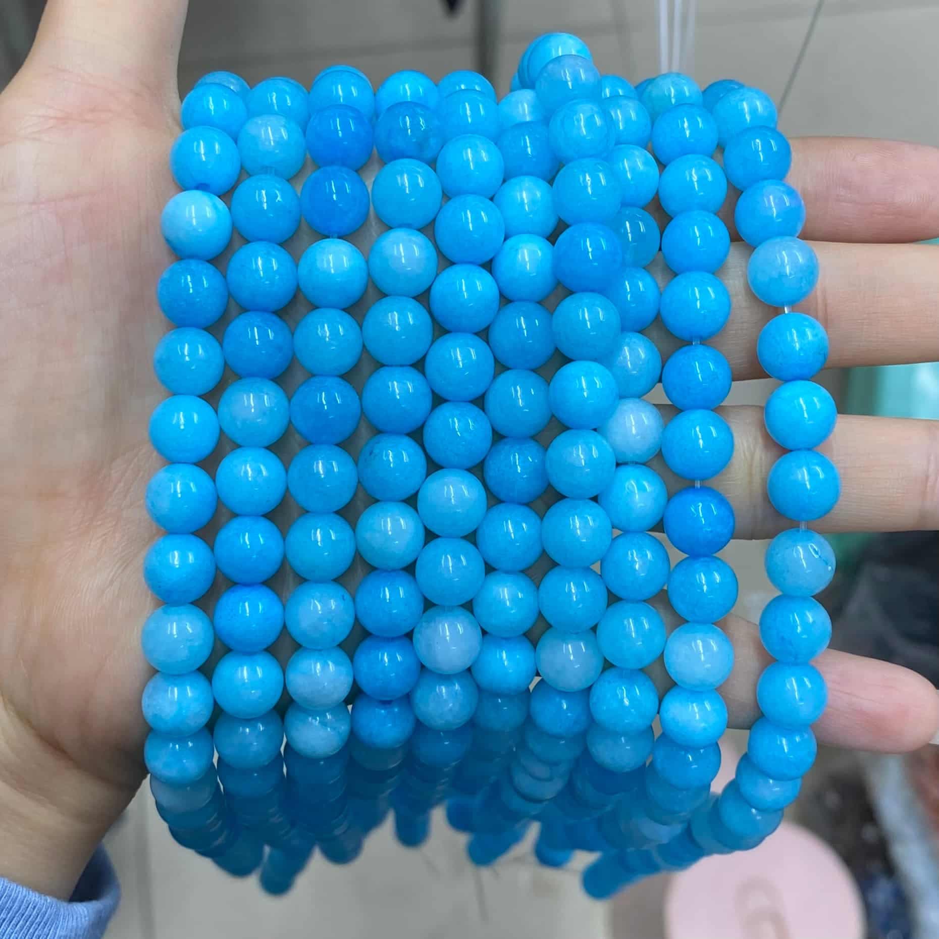 $1.99-8mm Color Jade Beads Round Smooth/Faceted Beads