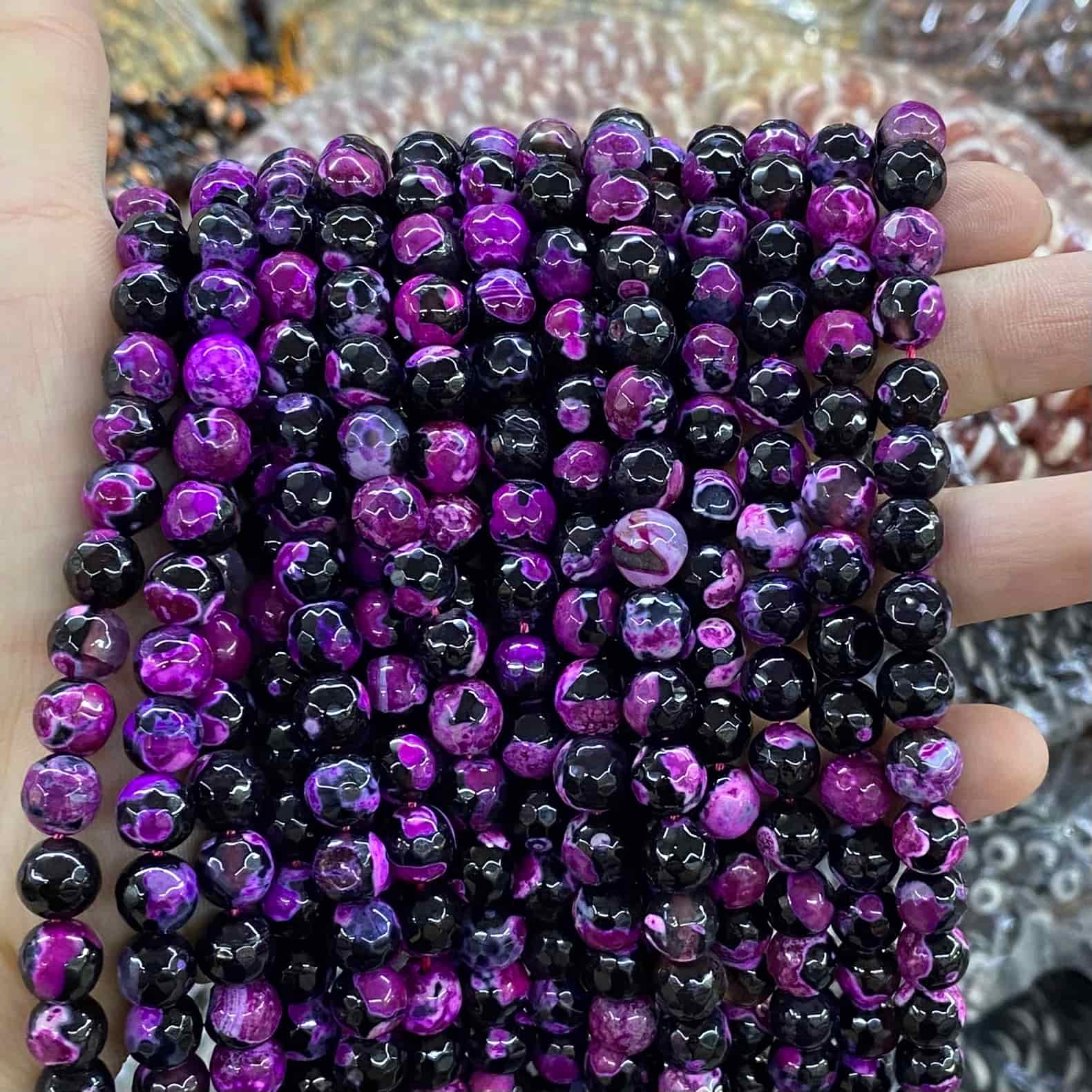 #2 Round Aagte Beads 6mm/8mm/10mm