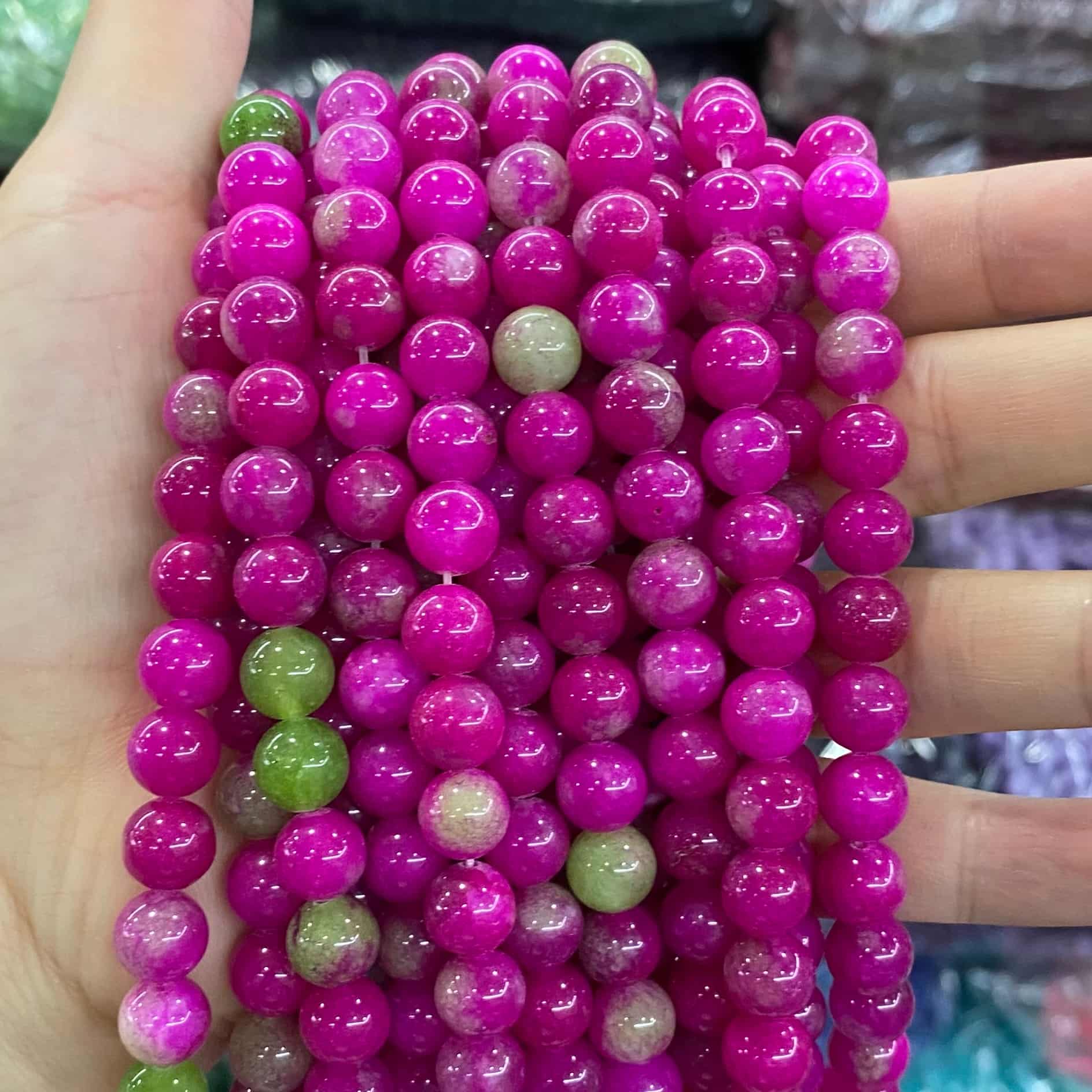 $1.99-8mm Color Jade Beads Round Smooth/Faceted Beads