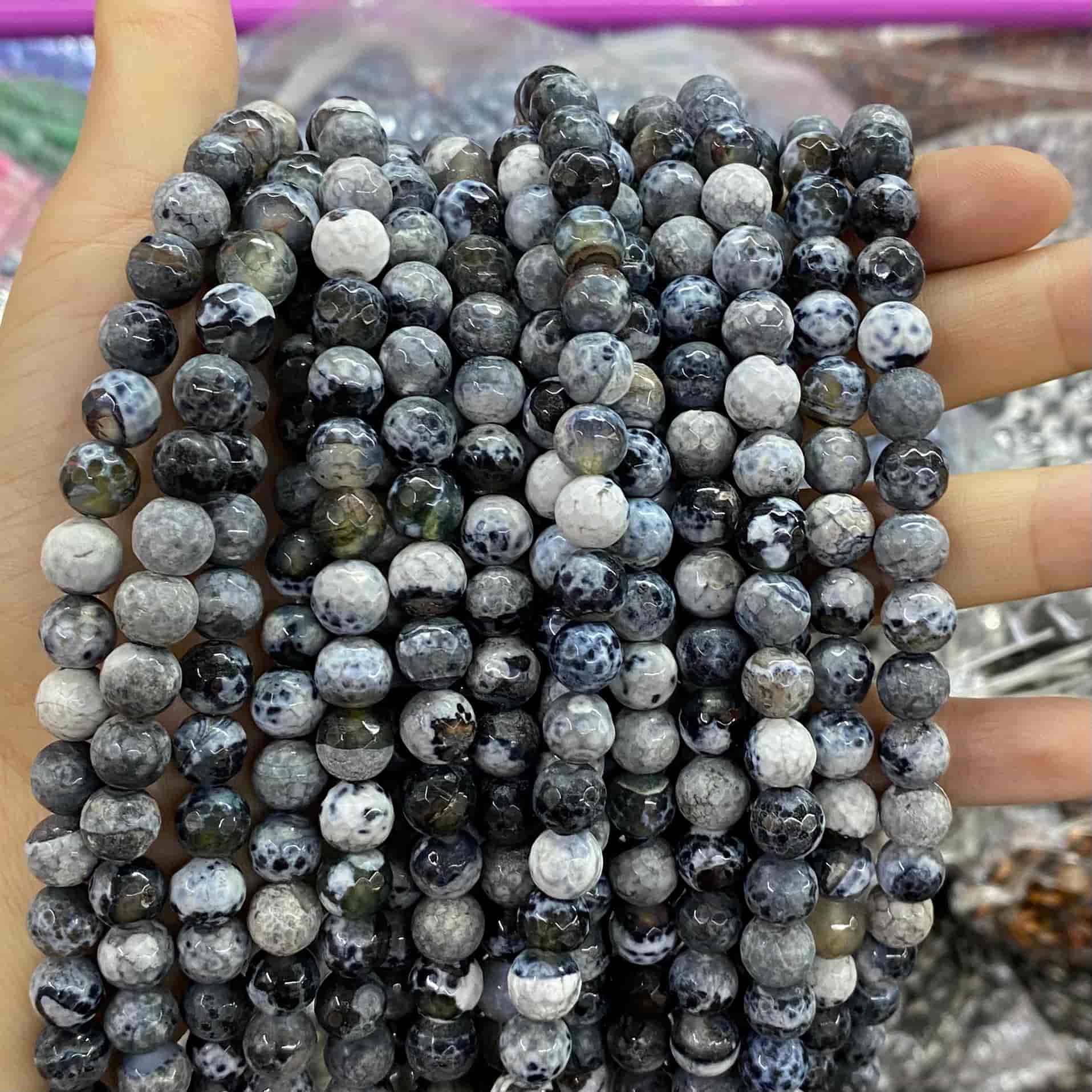 #2 Round Aagte Beads 6mm/8mm/10mm
