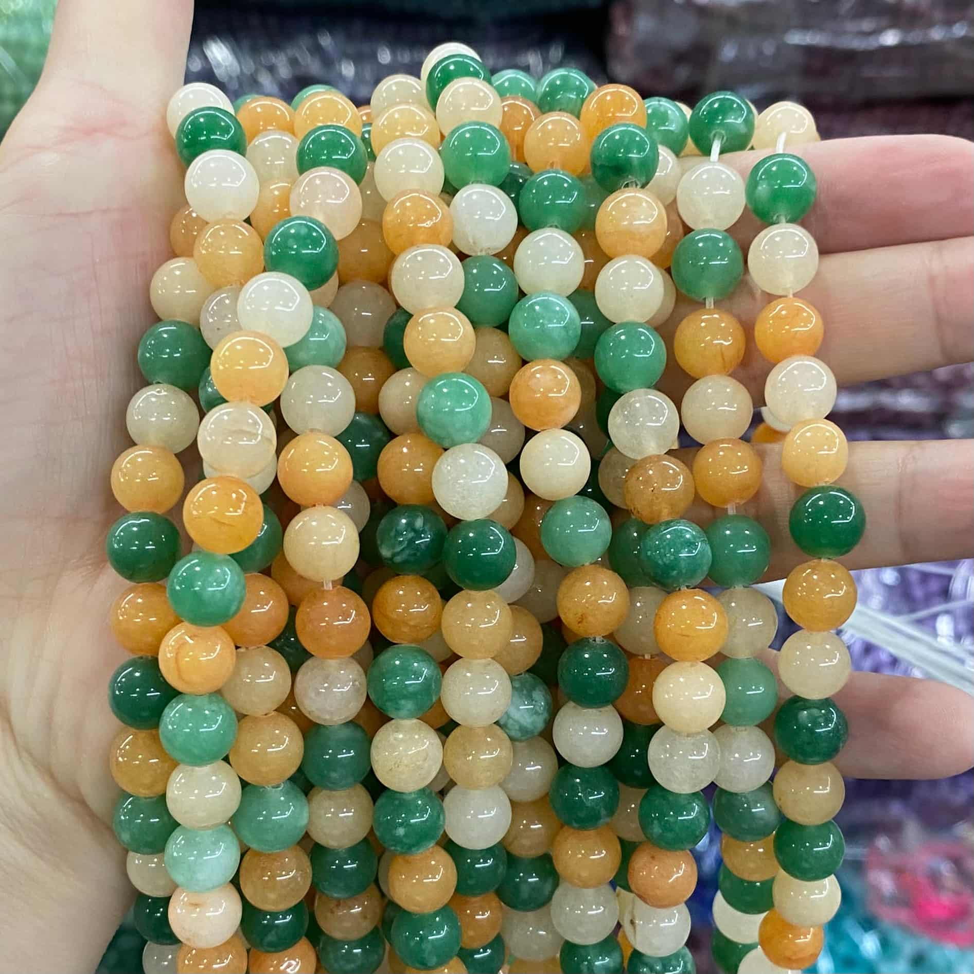 $1.99-8mm Color Jade Beads Round Smooth/Faceted Beads