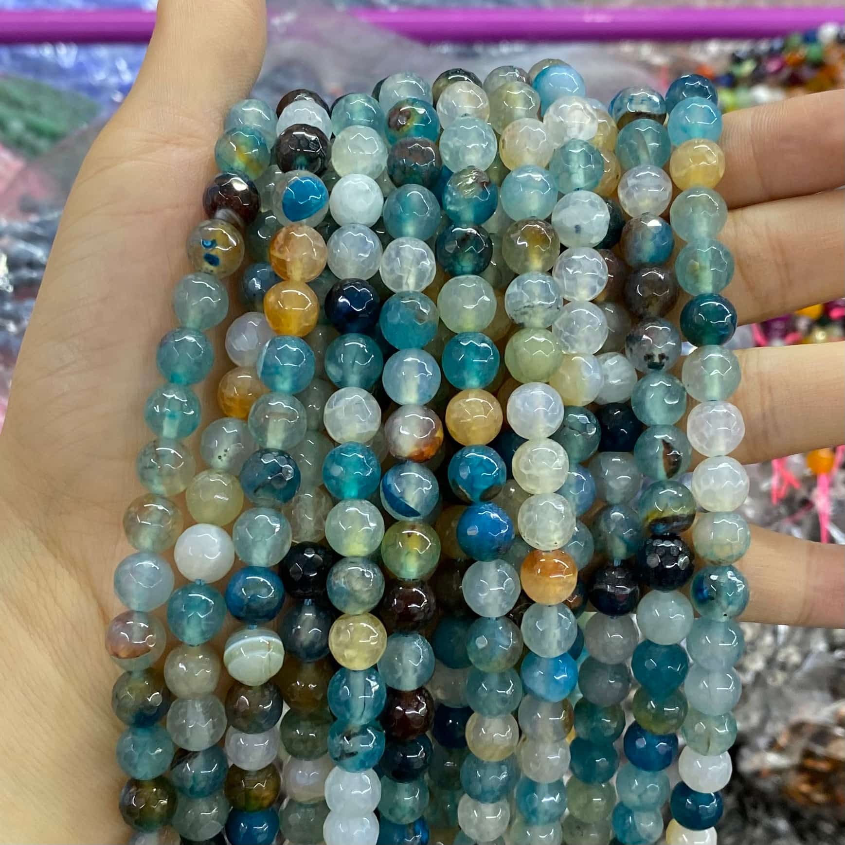 #2 Round Aagte Beads 6mm/8mm/10mm