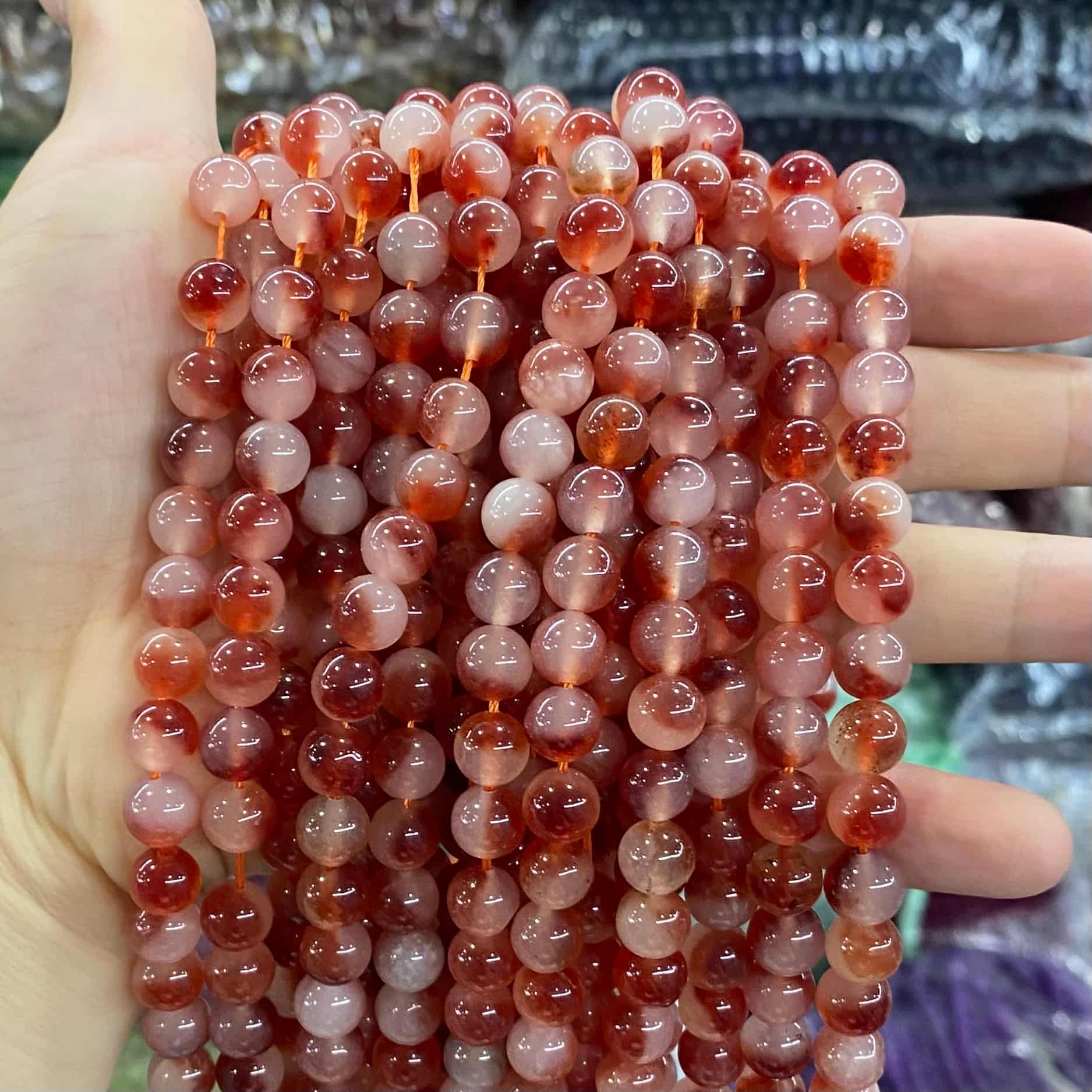 $1.99-8mm Color Jade Beads Round Smooth/Faceted Beads