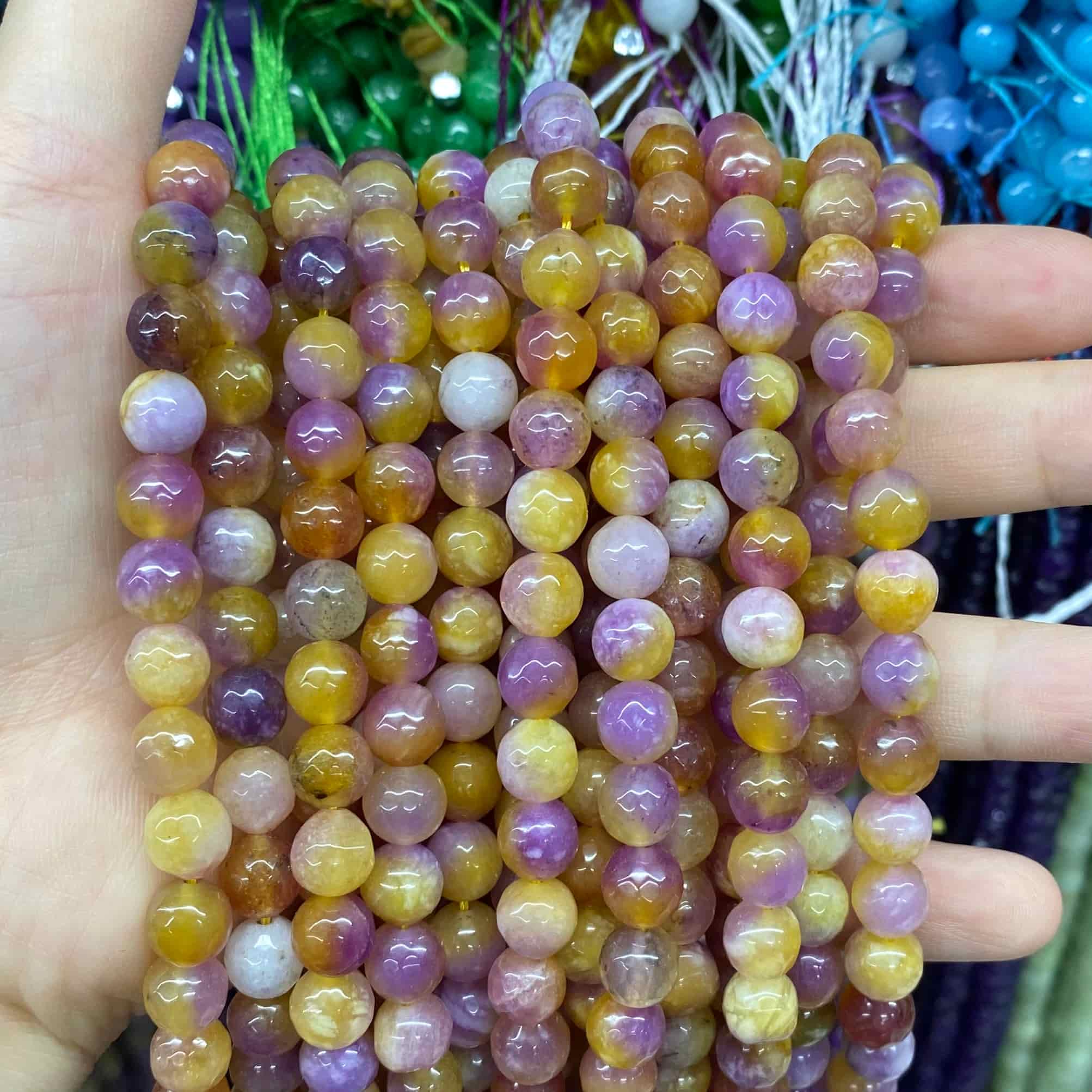 Color Jade Beads Faceted Round Beads 6mm/8mm/10mm