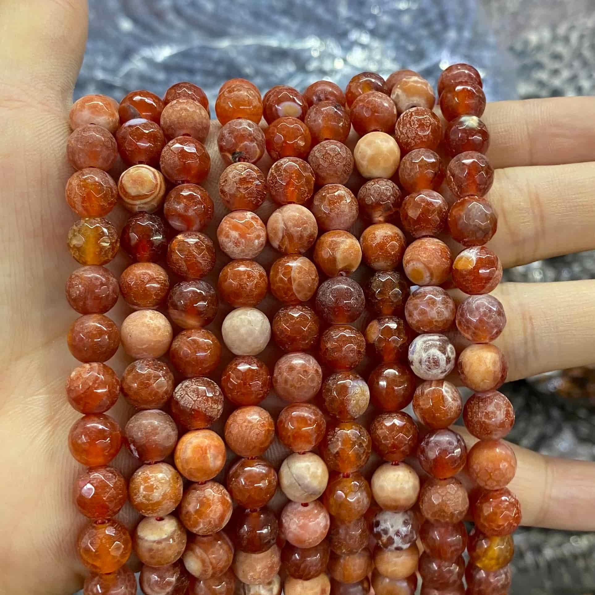 #2 Round Aagte Beads 6mm/8mm/10mm