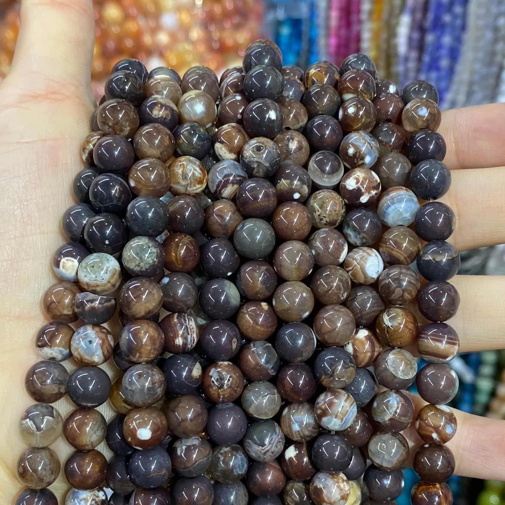#2 Round Aagte Beads 6mm/8mm/10mm