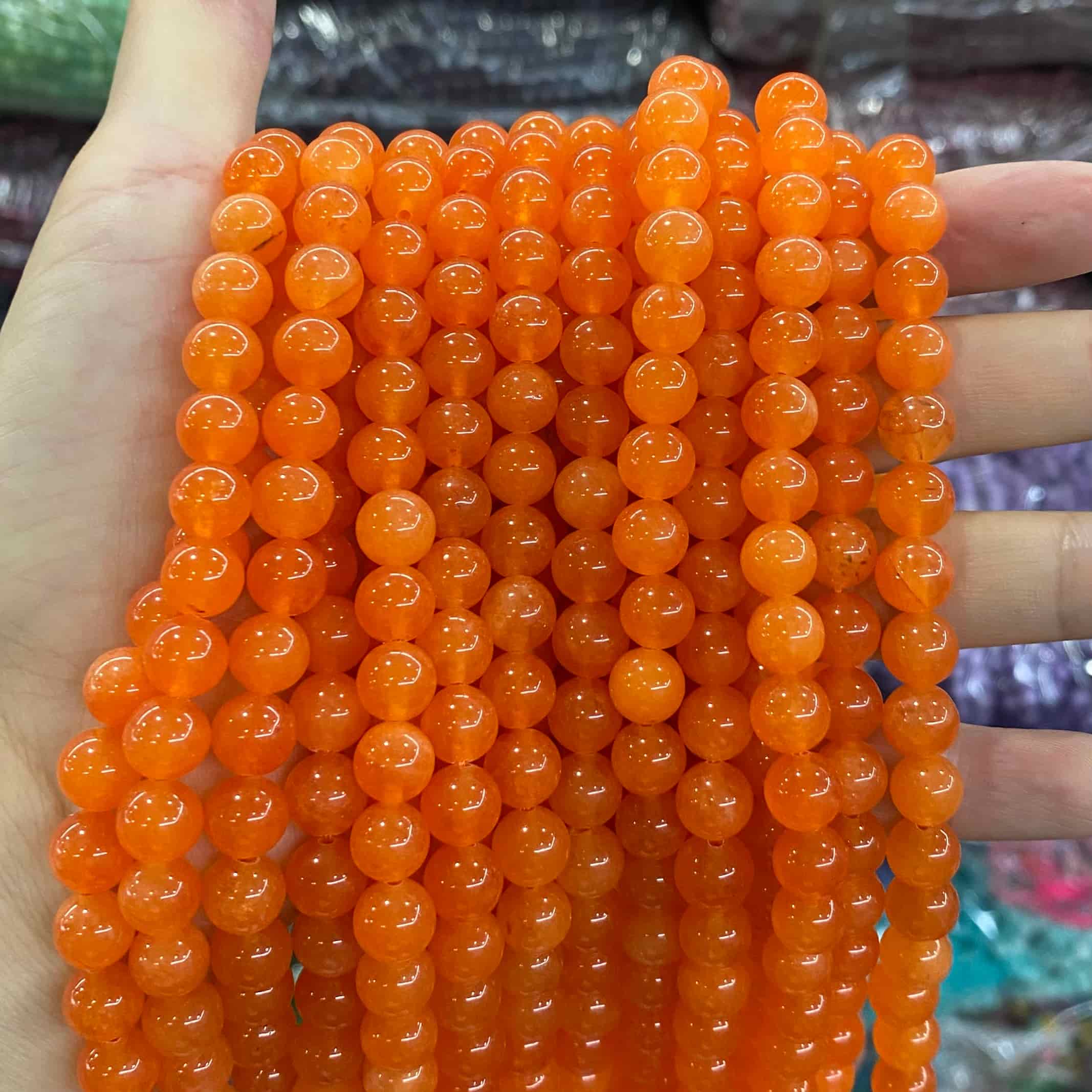 Color Jade Beads Round Smooth/Faceted Beads 6mm/8mm/10mm