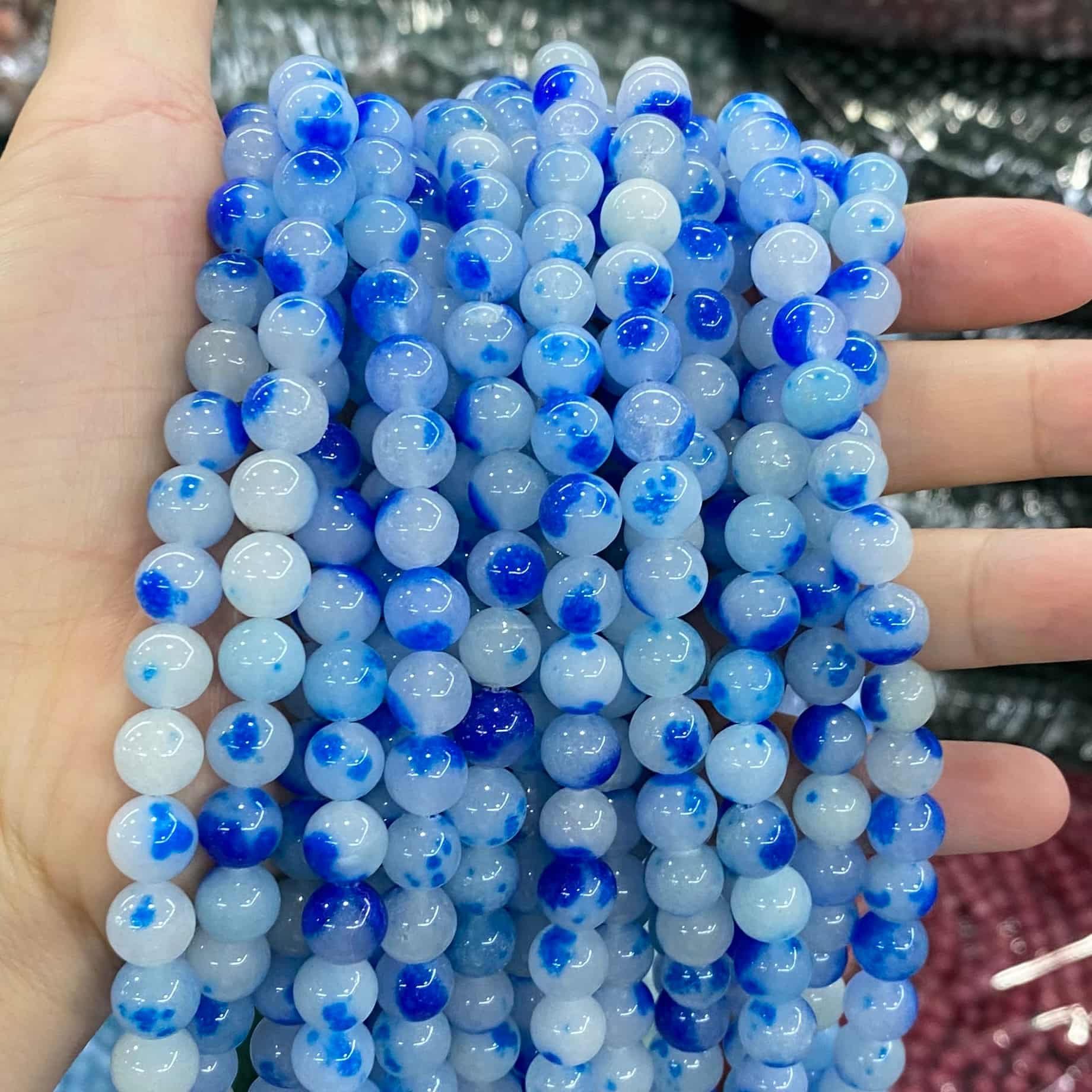 $1.99-8mm Color Jade Beads Round Smooth/Faceted Beads