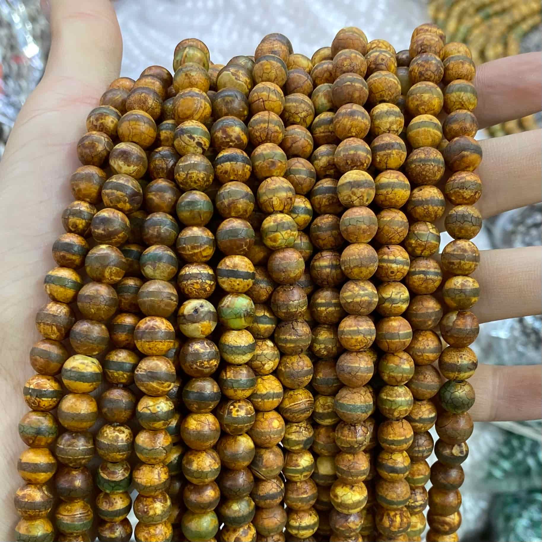 #2 Round Aagte Beads 6mm/8mm/10mm