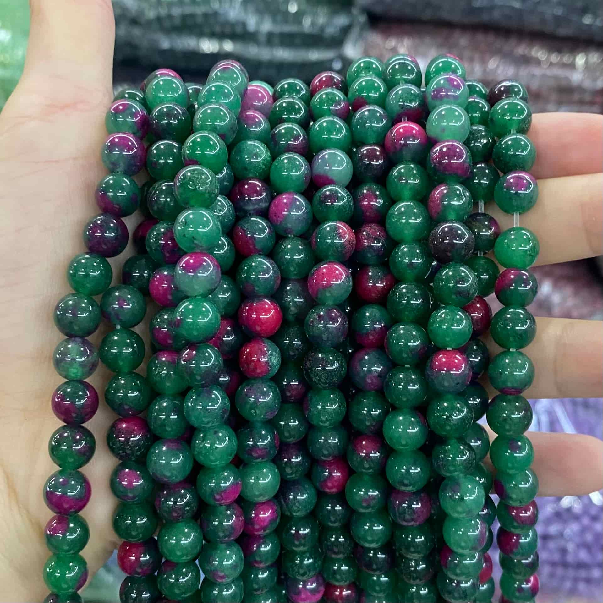 $1.99-8mm Color Jade Beads Round Smooth/Faceted Beads