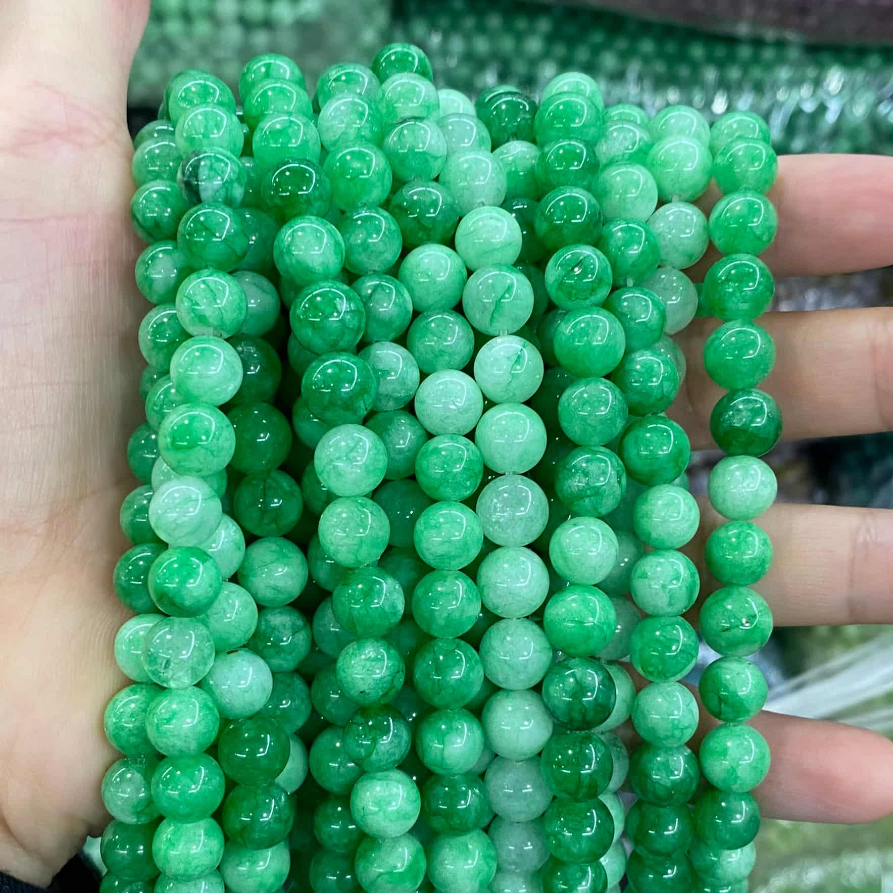 $1.99-8mm Color Jade Beads Round Smooth/Faceted Beads