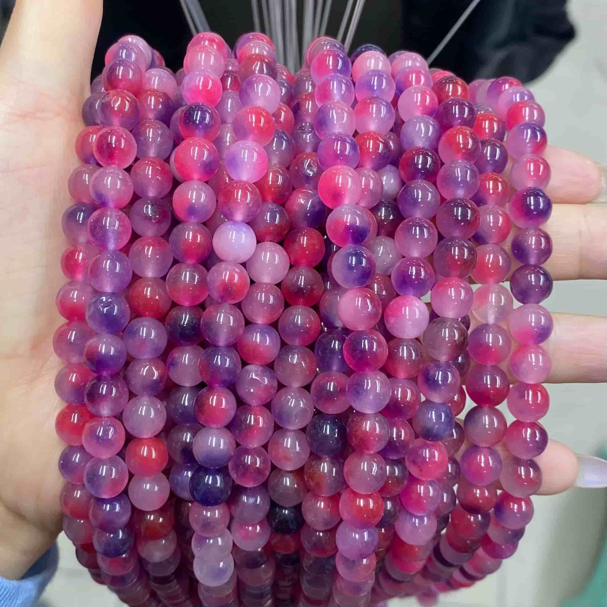 $1.99-8mm Color Jade Beads Round Smooth/Faceted Beads