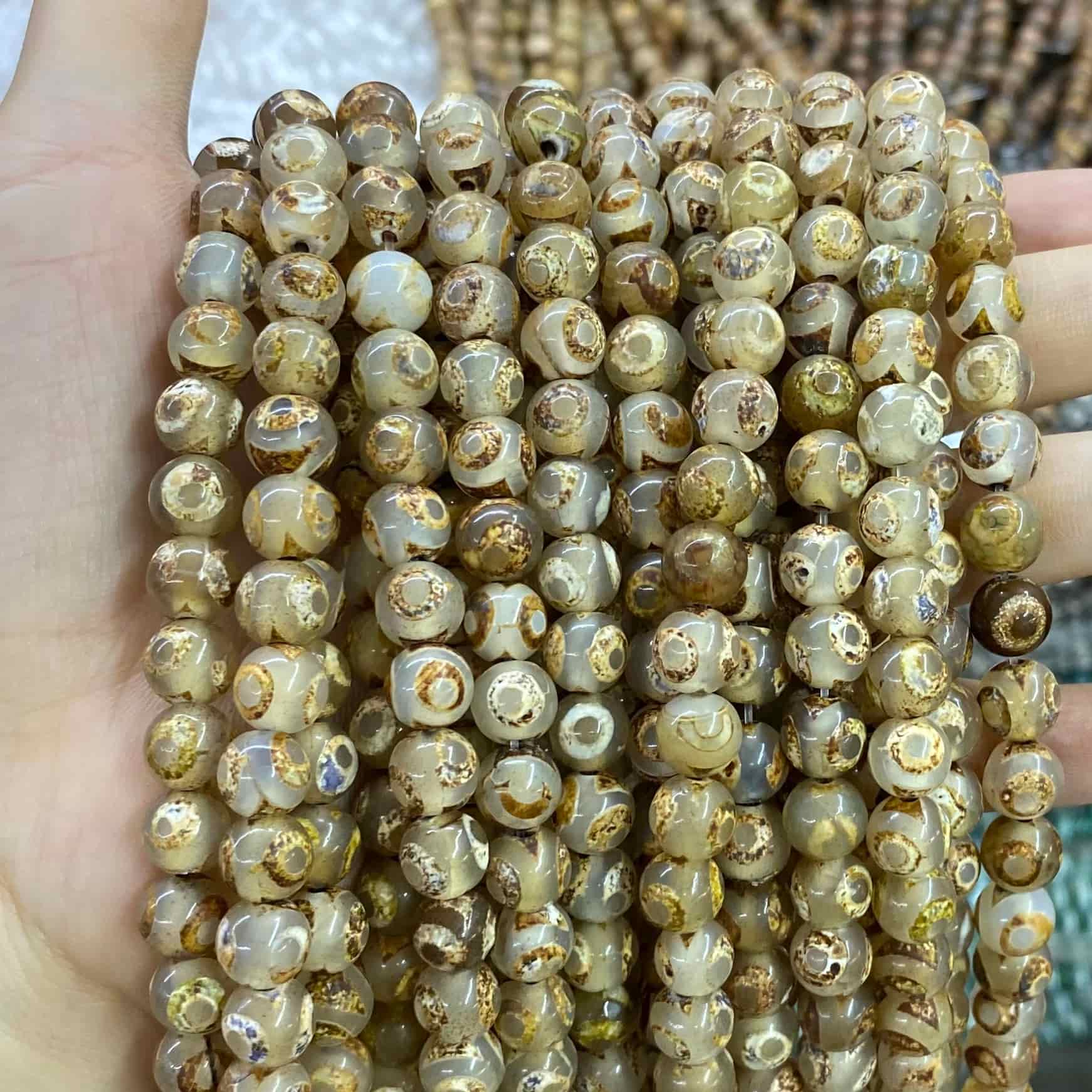 #2 Round Aagte Beads 6mm/8mm/10mm