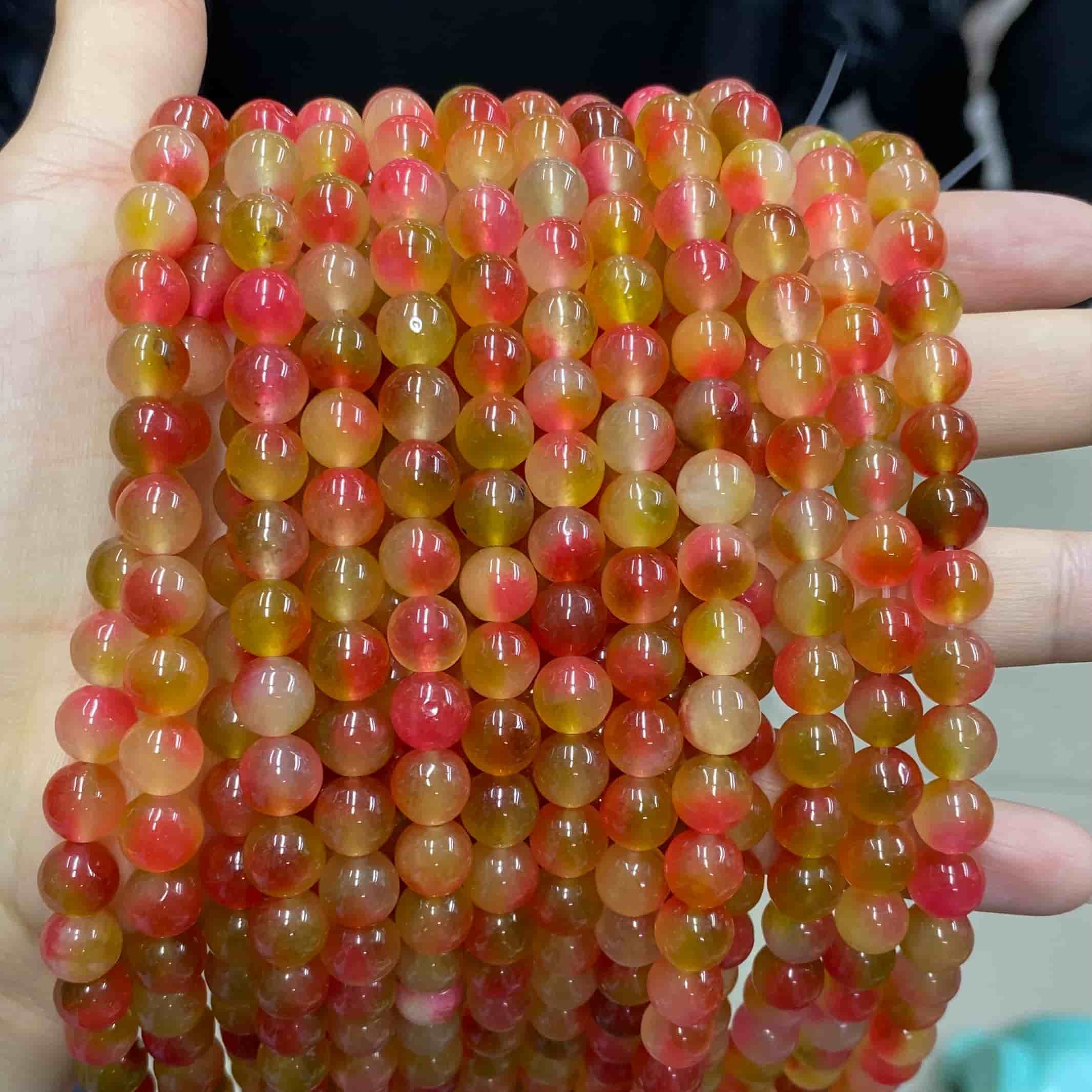 $1.99-8mm Color Jade Beads Round Smooth/Faceted Beads