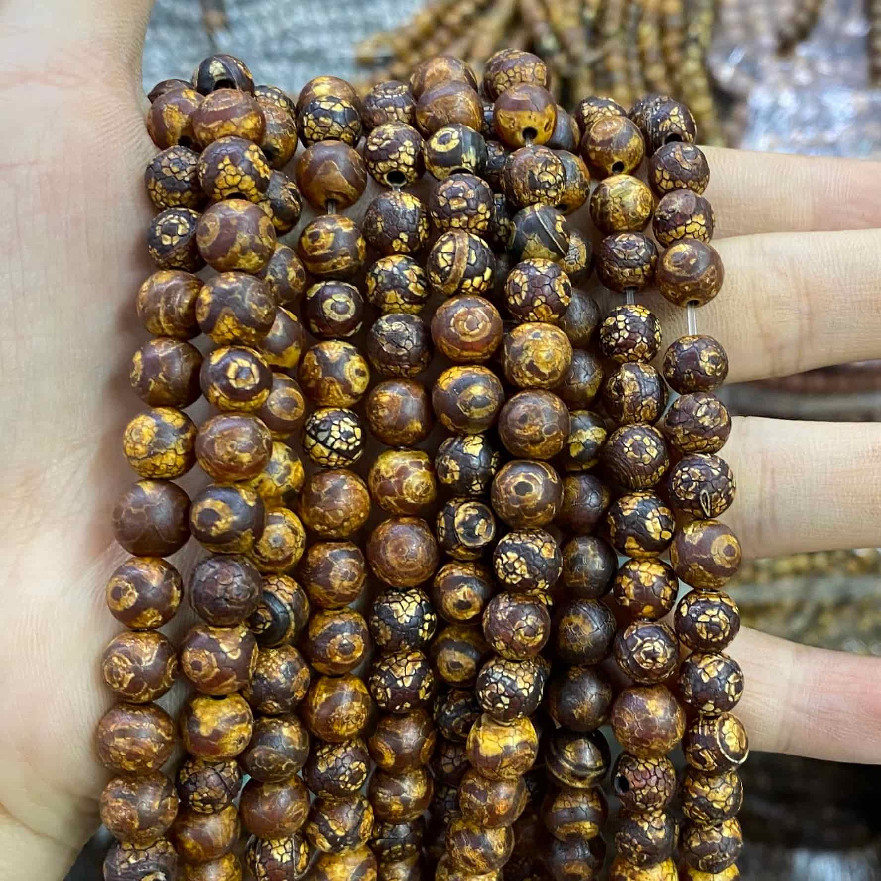 #2 Round Aagte Beads 6mm/8mm/10mm