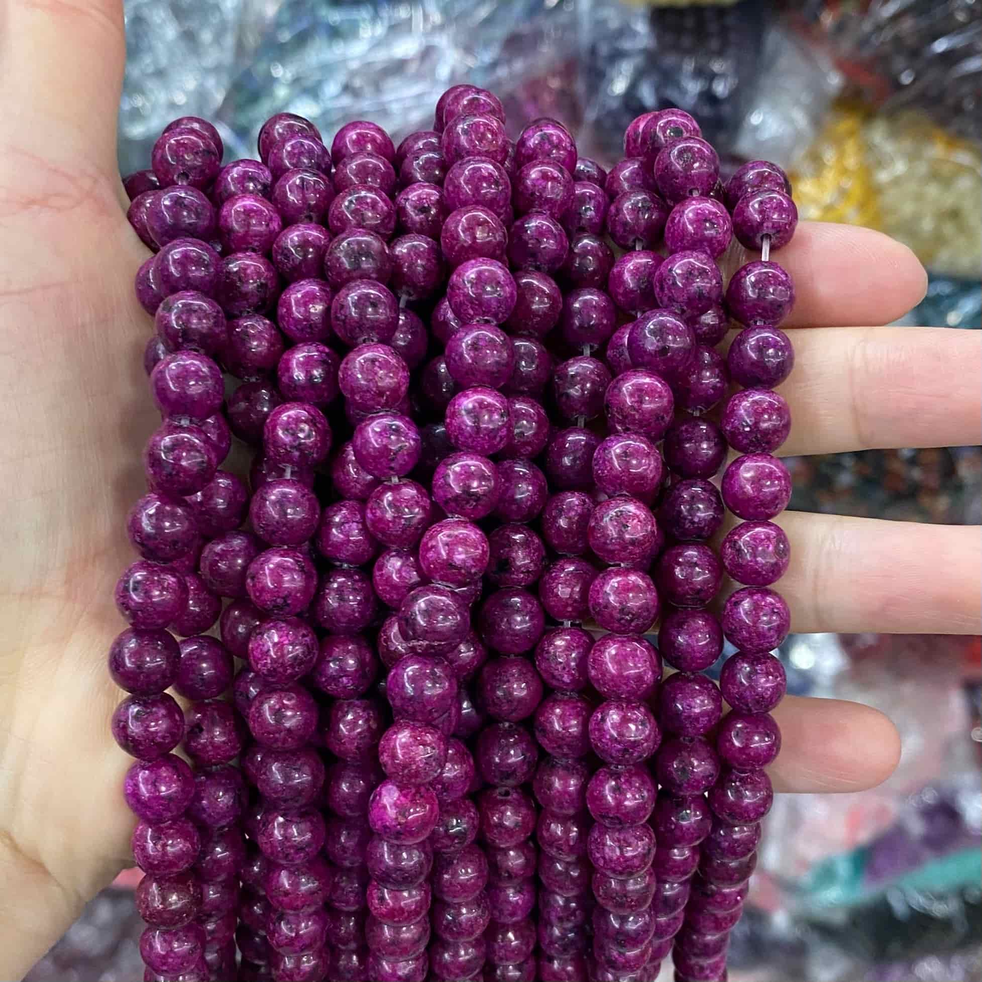 $1.99-8mm Color Jade Beads Round Smooth/Faceted Beads
