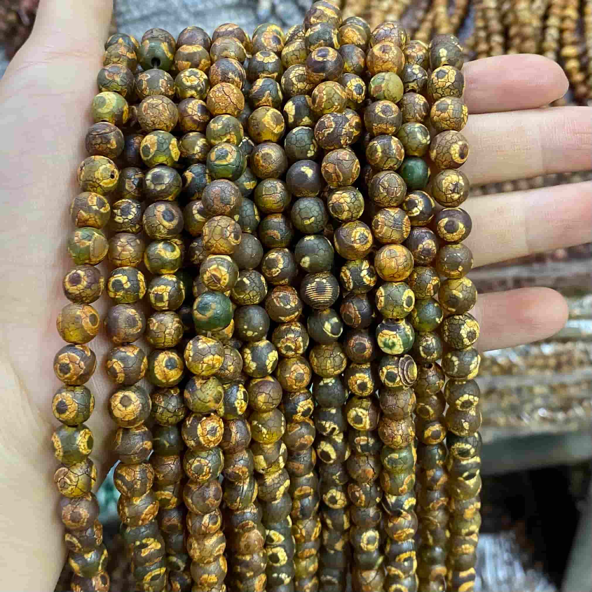 #2 Round Aagte Beads 6mm/8mm/10mm