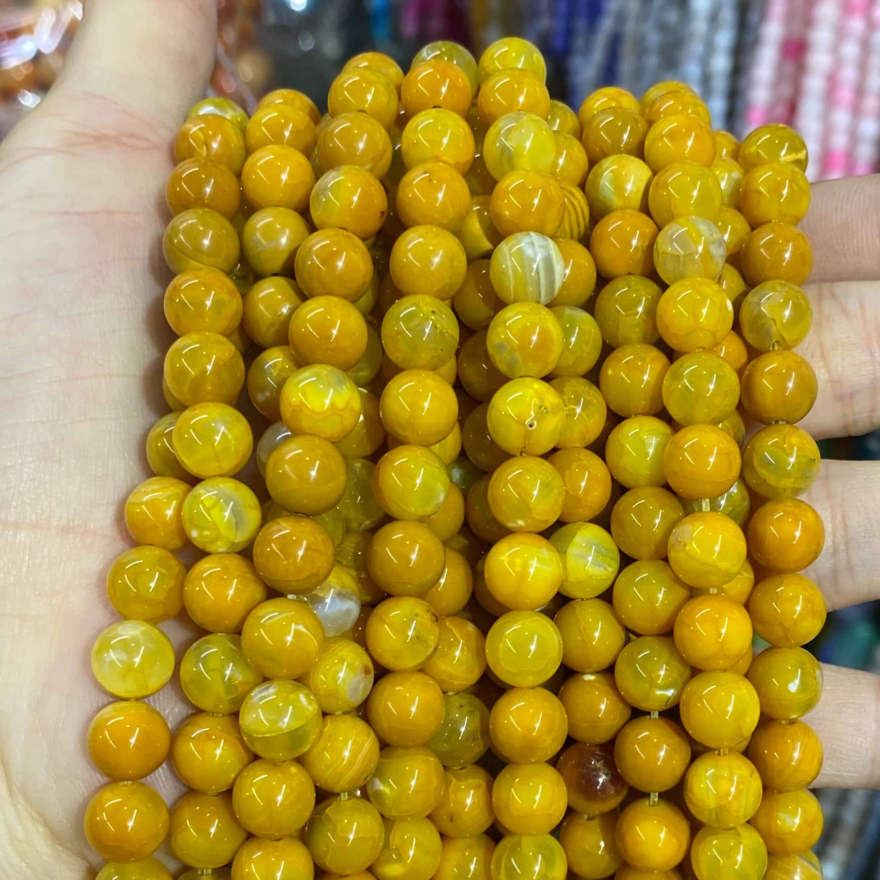#2 Round Aagte Beads 6mm/8mm/10mm
