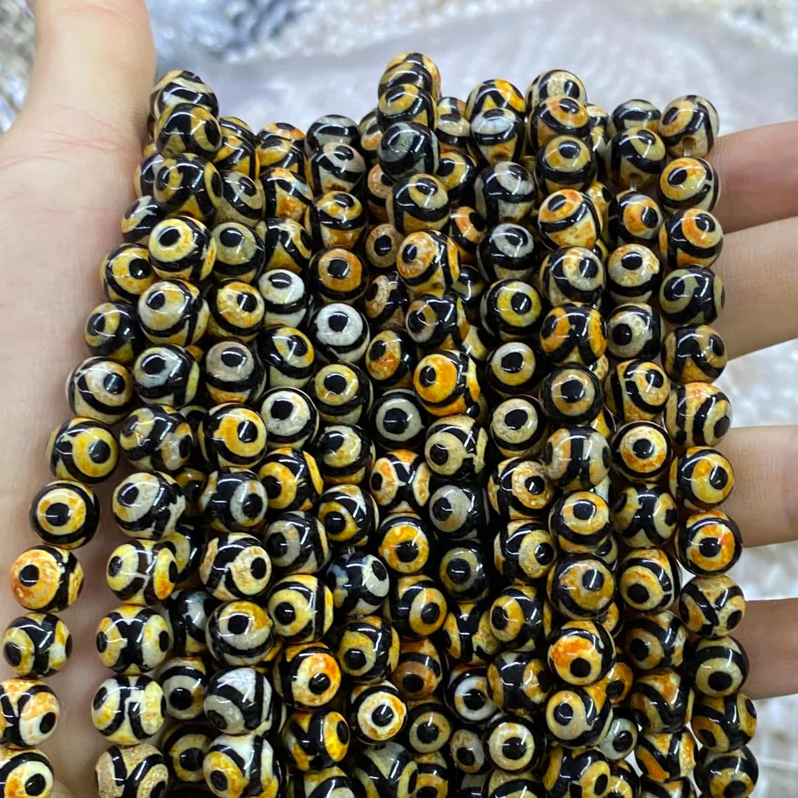 #2 Round Aagte Beads 6mm/8mm/10mm
