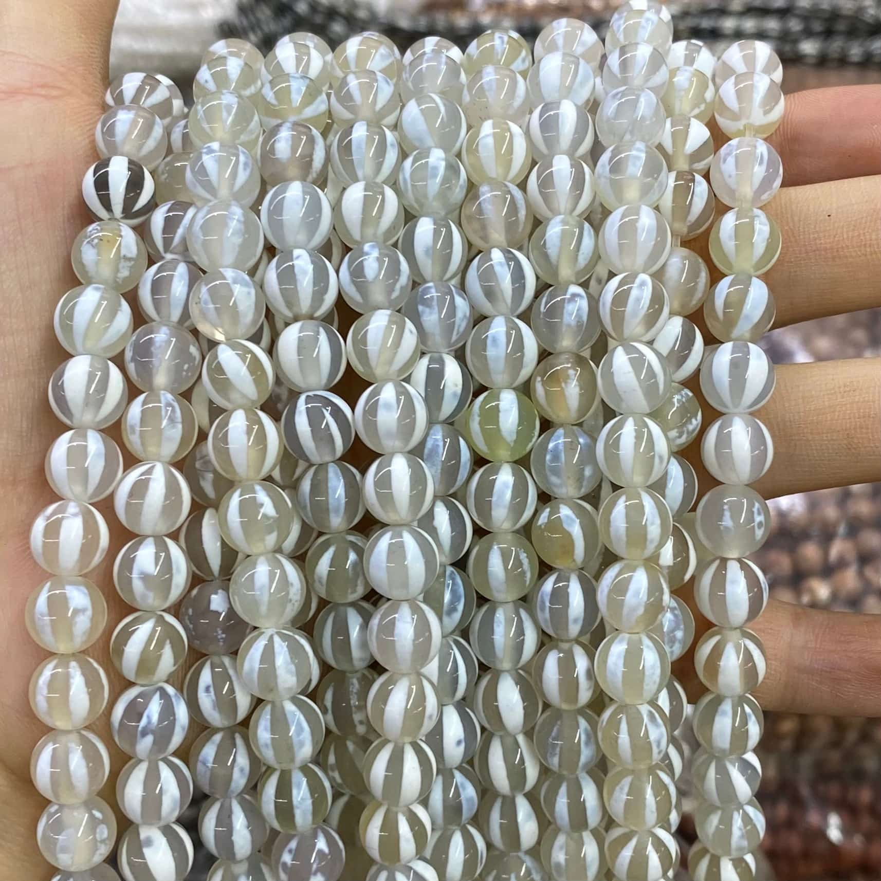 #2 Round Aagte Beads 6mm/8mm/10mm