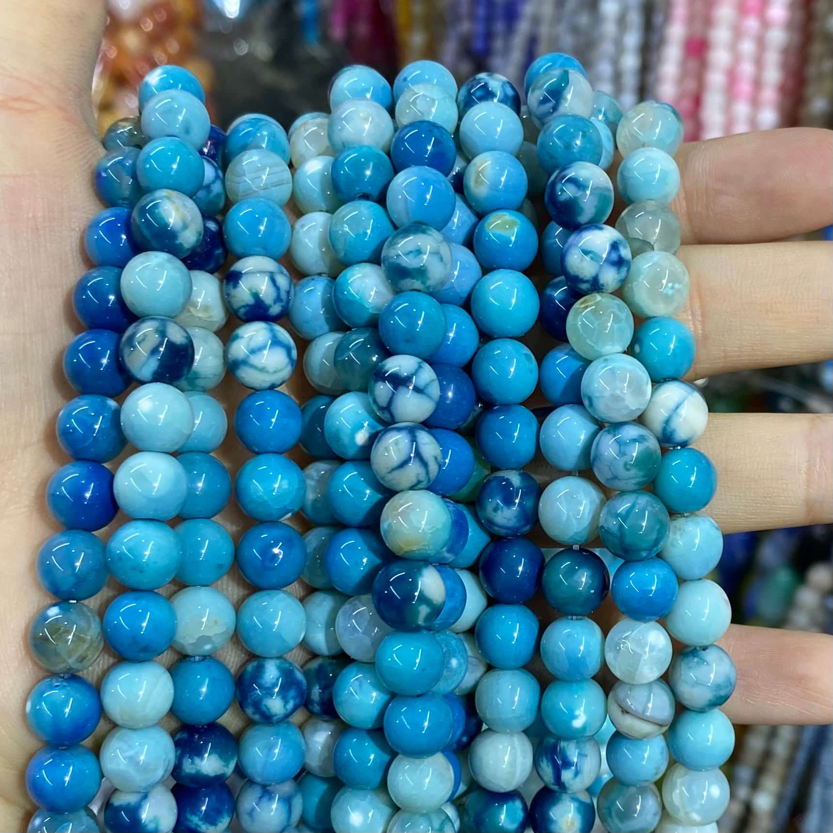 #2 Round Aagte Beads 6mm/8mm/10mm