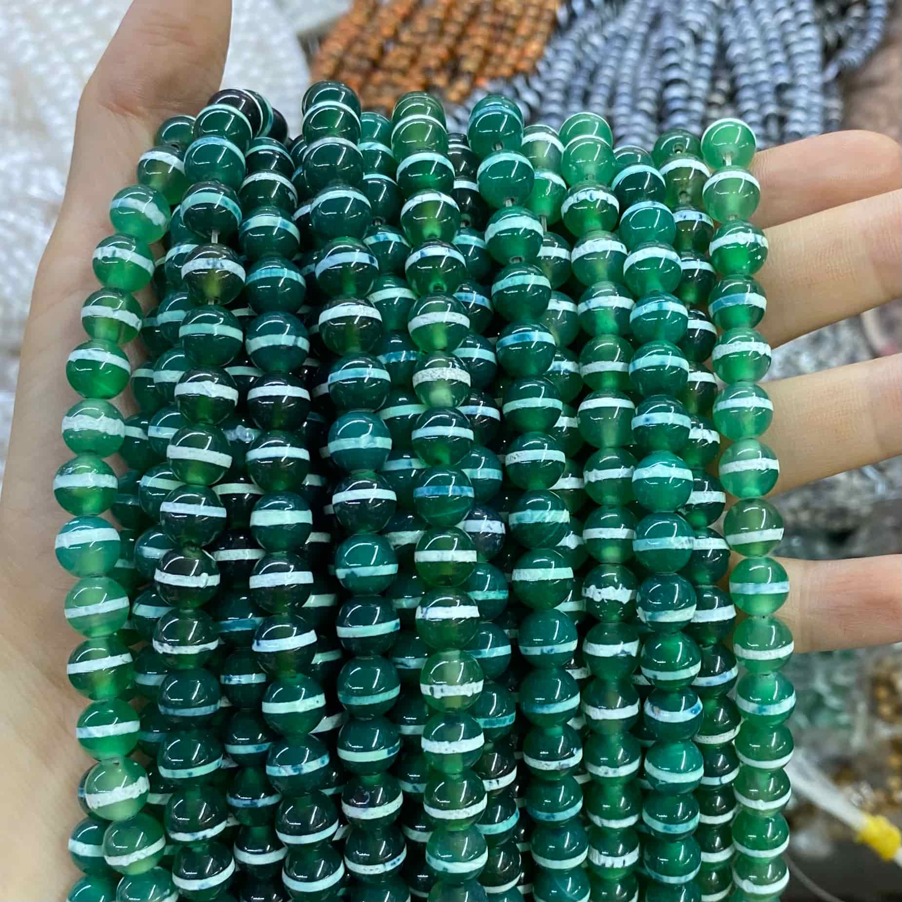 #2 Round Aagte Beads 6mm/8mm/10mm