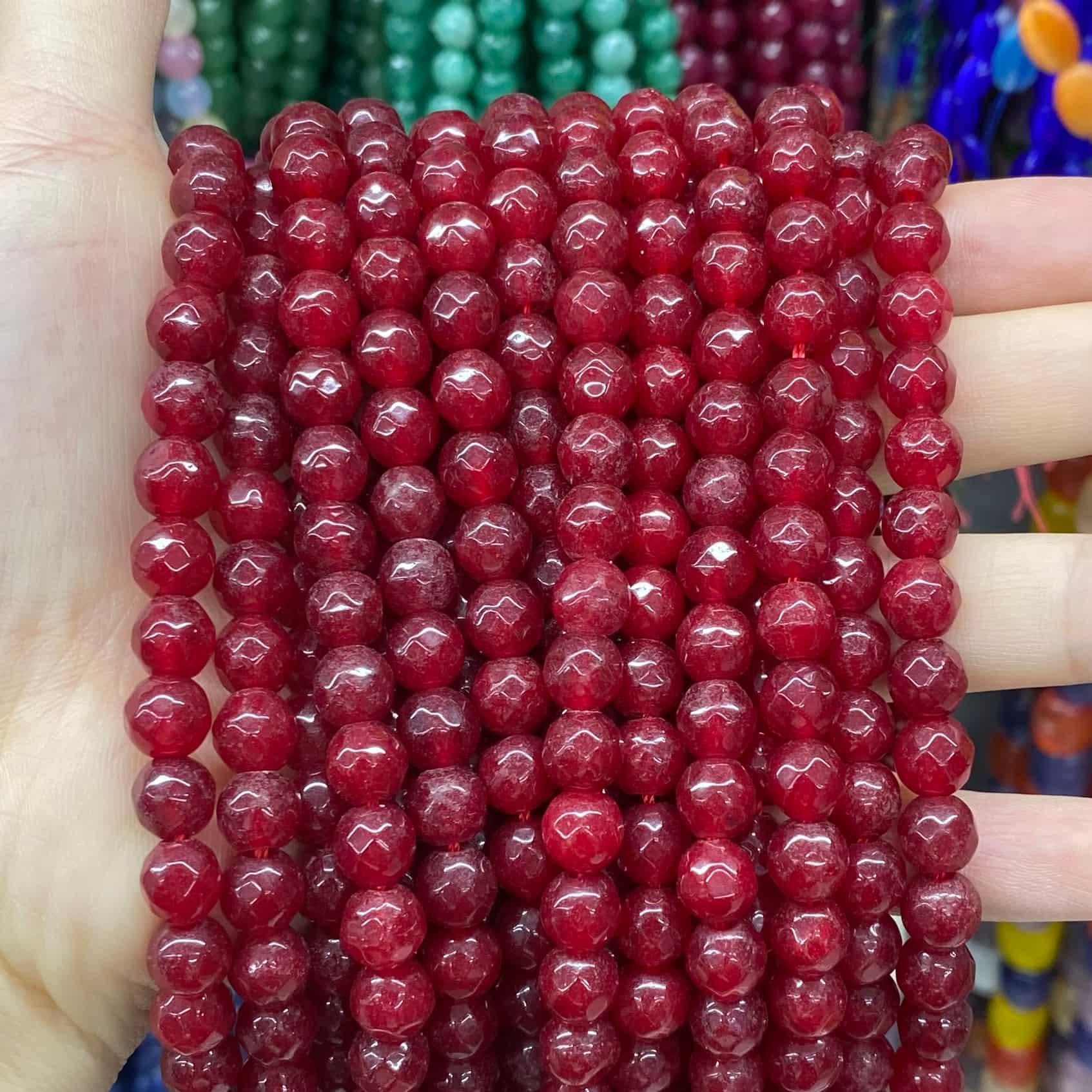 Color Jade Beads Round Smooth/Faceted Beads 6mm/8mm/10mm
