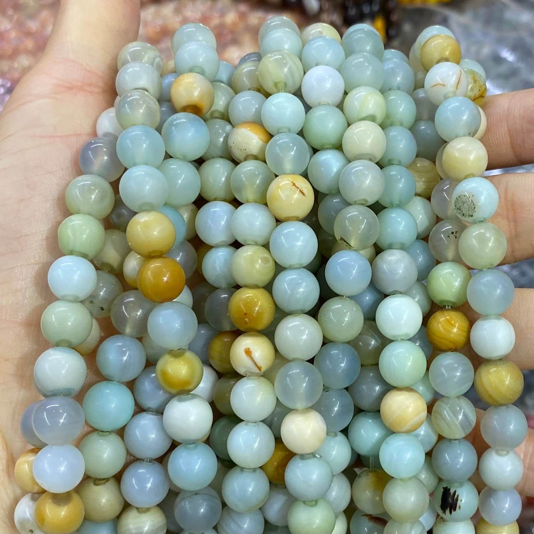 #2 Round Aagte Beads 6mm/8mm/10mm
