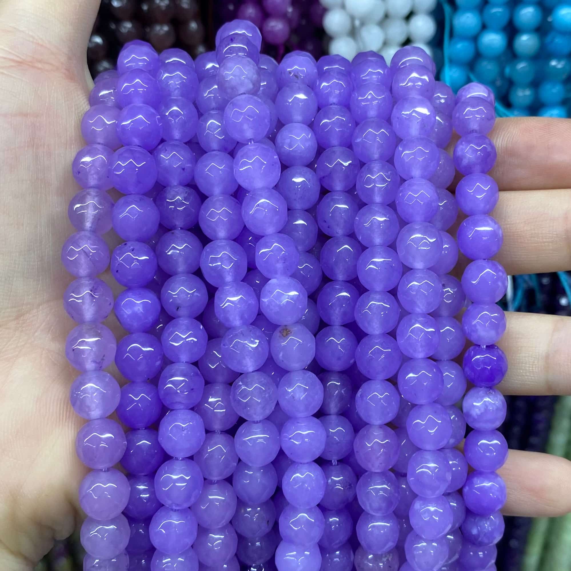 Color Jade Beads Faceted Round Beads 6mm/8mm/10mm