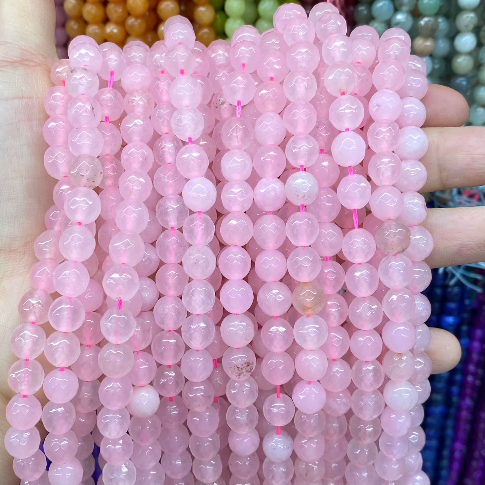 $1.99-8mm Color Jade Beads Round Smooth/Faceted Beads