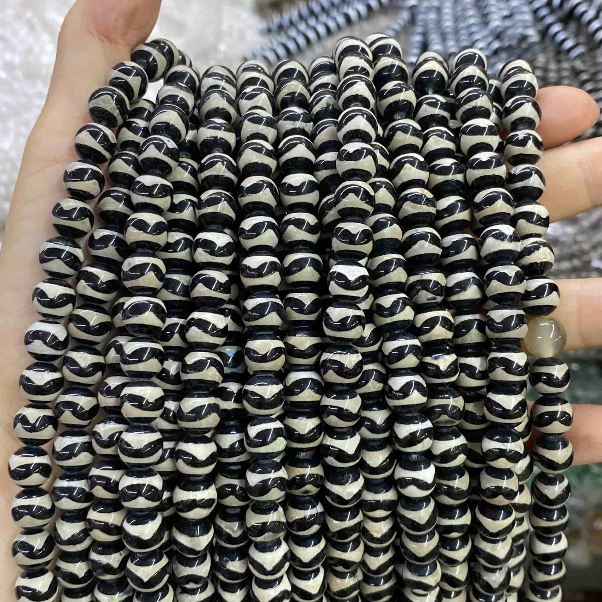 #2 Round Aagte Beads 6mm/8mm/10mm