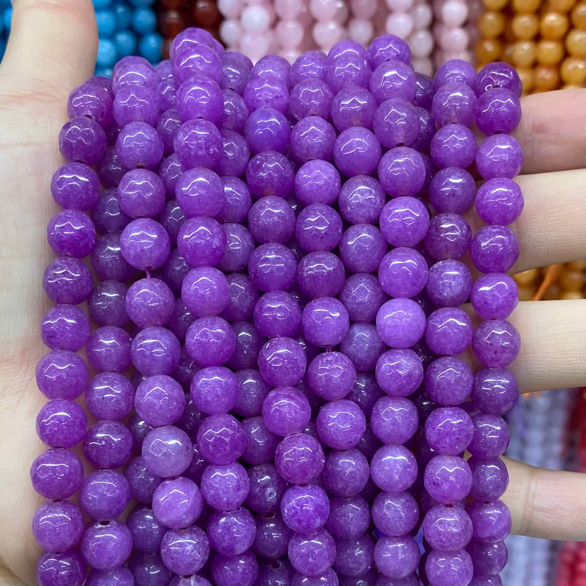 Color Jade Beads Round Smooth/Faceted Beads 6mm/8mm/10mm