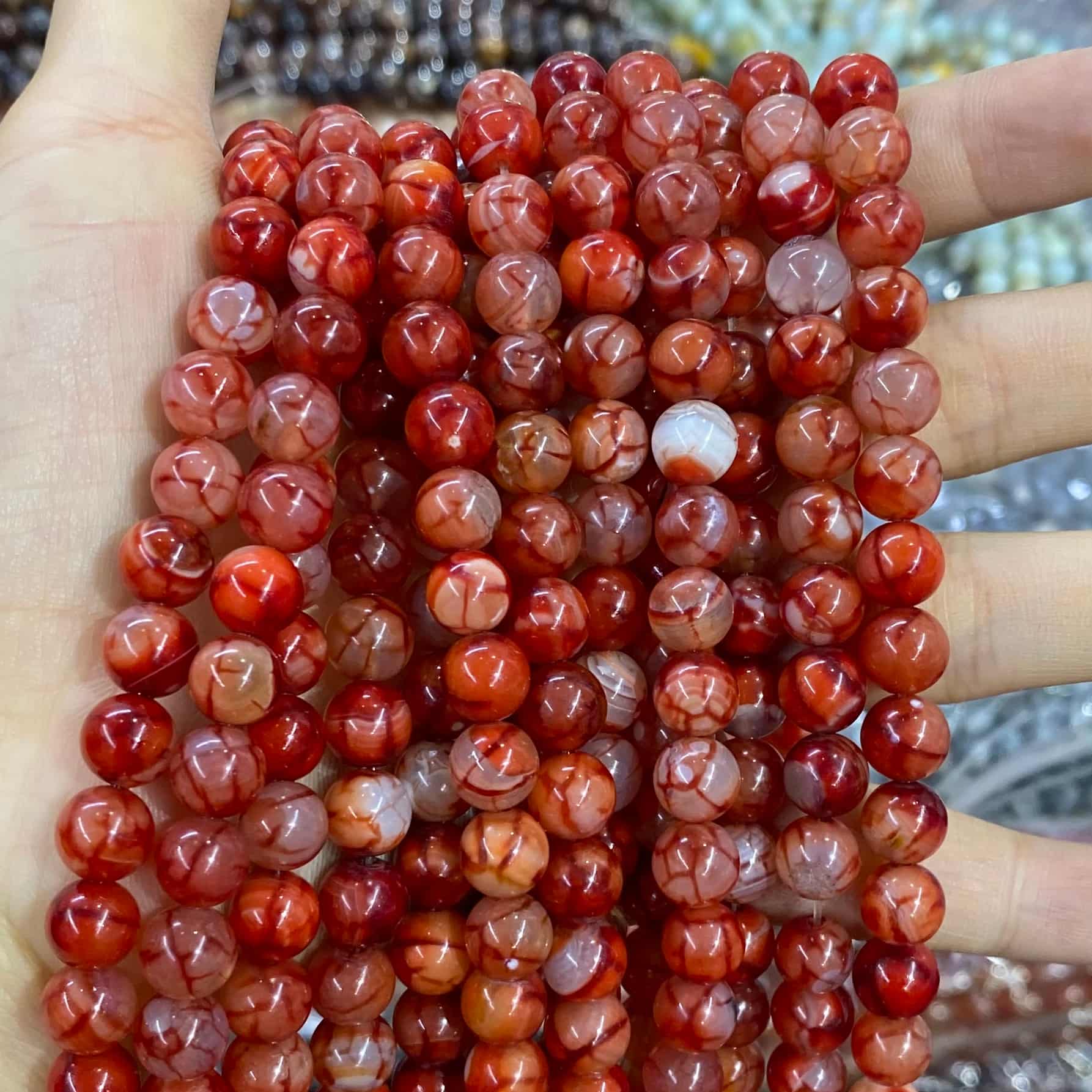 #2 Round Aagte Beads 6mm/8mm/10mm