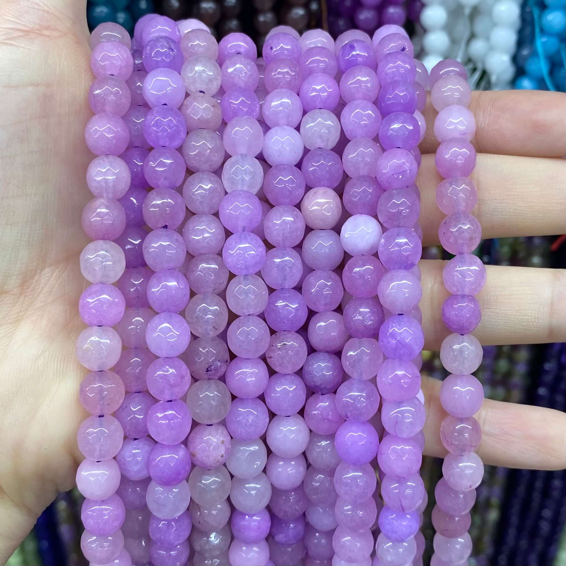 Color Jade Beads Round Smooth/Faceted Beads 6mm/8mm/10mm