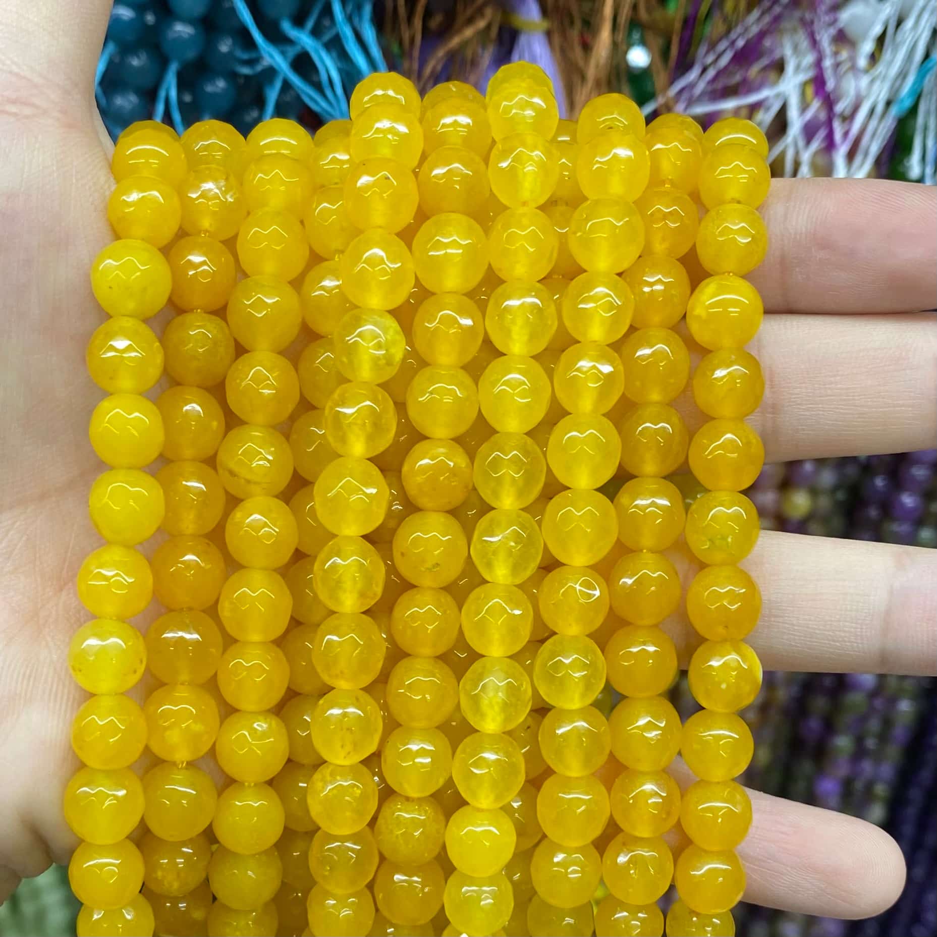 $1.99-8mm Color Jade Beads Round Smooth/Faceted Beads