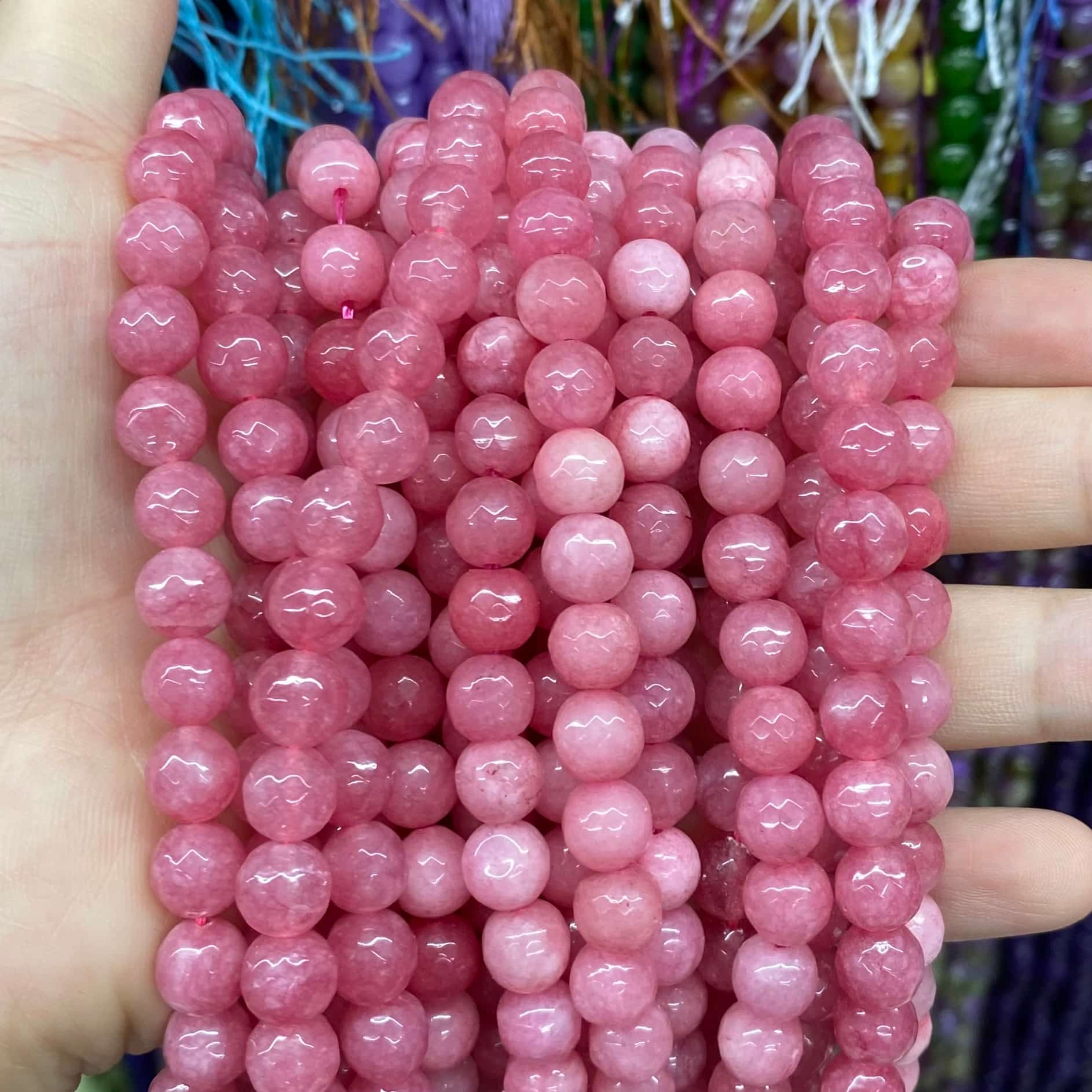 Color Jade Beads Round Smooth/Faceted Beads 6mm/8mm/10mm