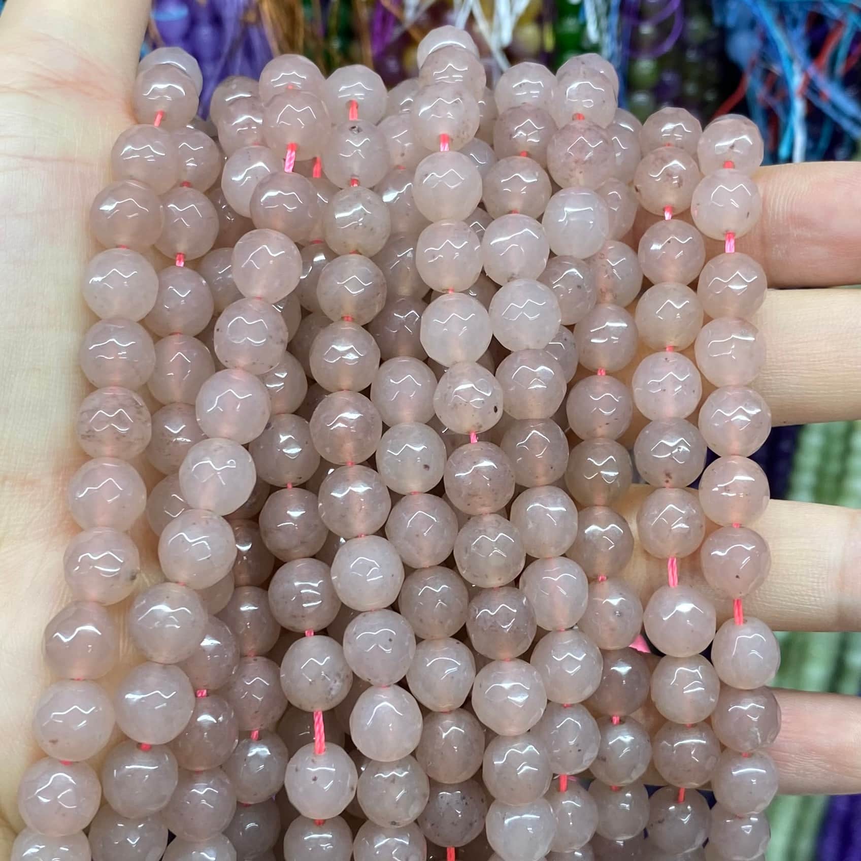 $1.99-8mm Color Jade Beads Round Smooth/Faceted Beads