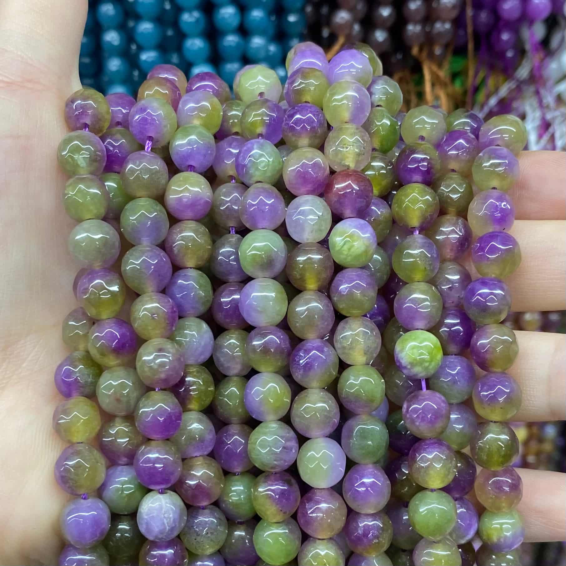 $1.99-8mm Color Jade Beads Round Smooth/Faceted Beads
