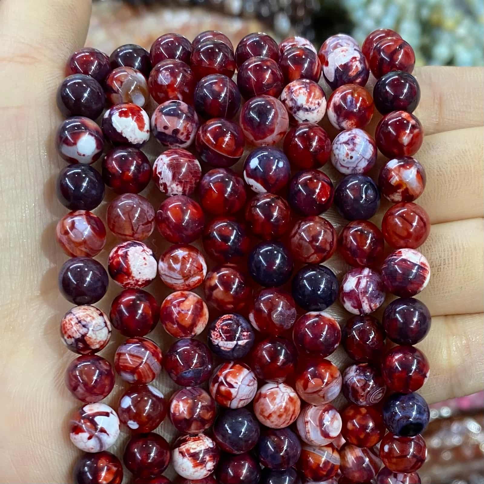 #2 Round Aagte Beads 6mm/8mm/10mm