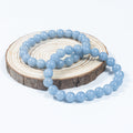 8mm Natural Blue Angelite Bracelet