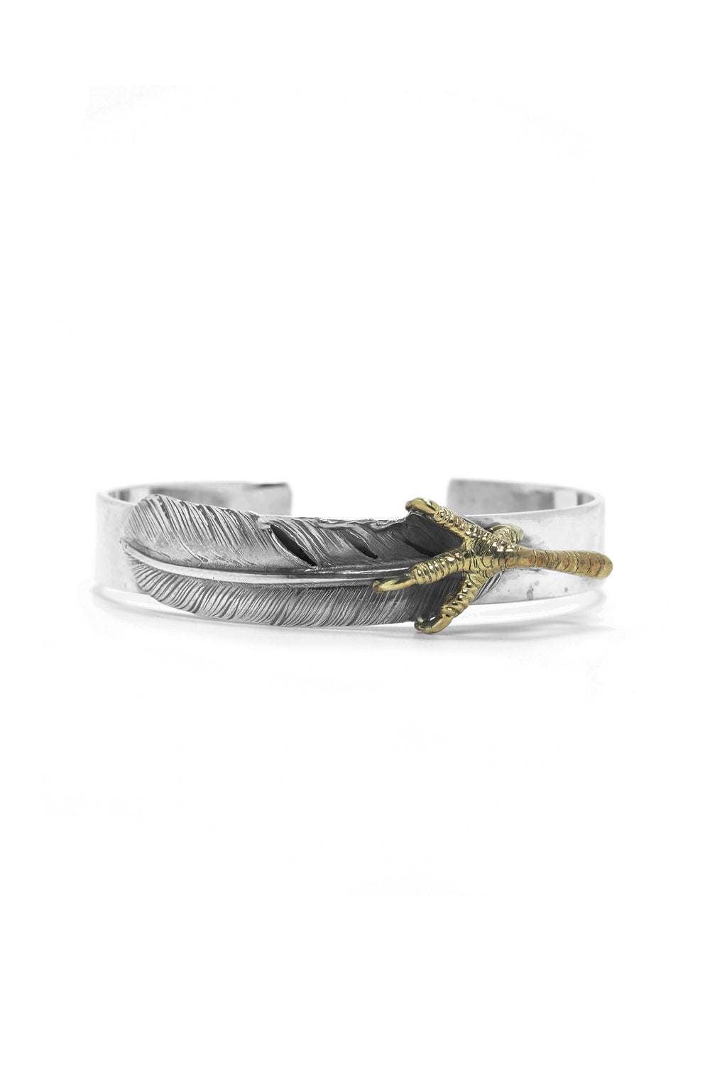 Takahashi Goro Feather Retro Sterling Silver Bangle
