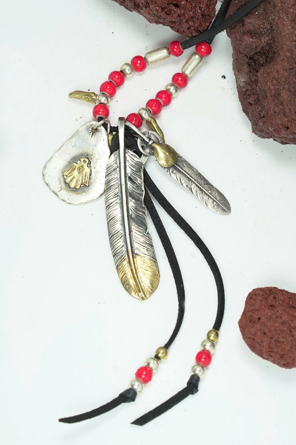 Takahashi Goro S925 Sterling Silver Feather Neacklace