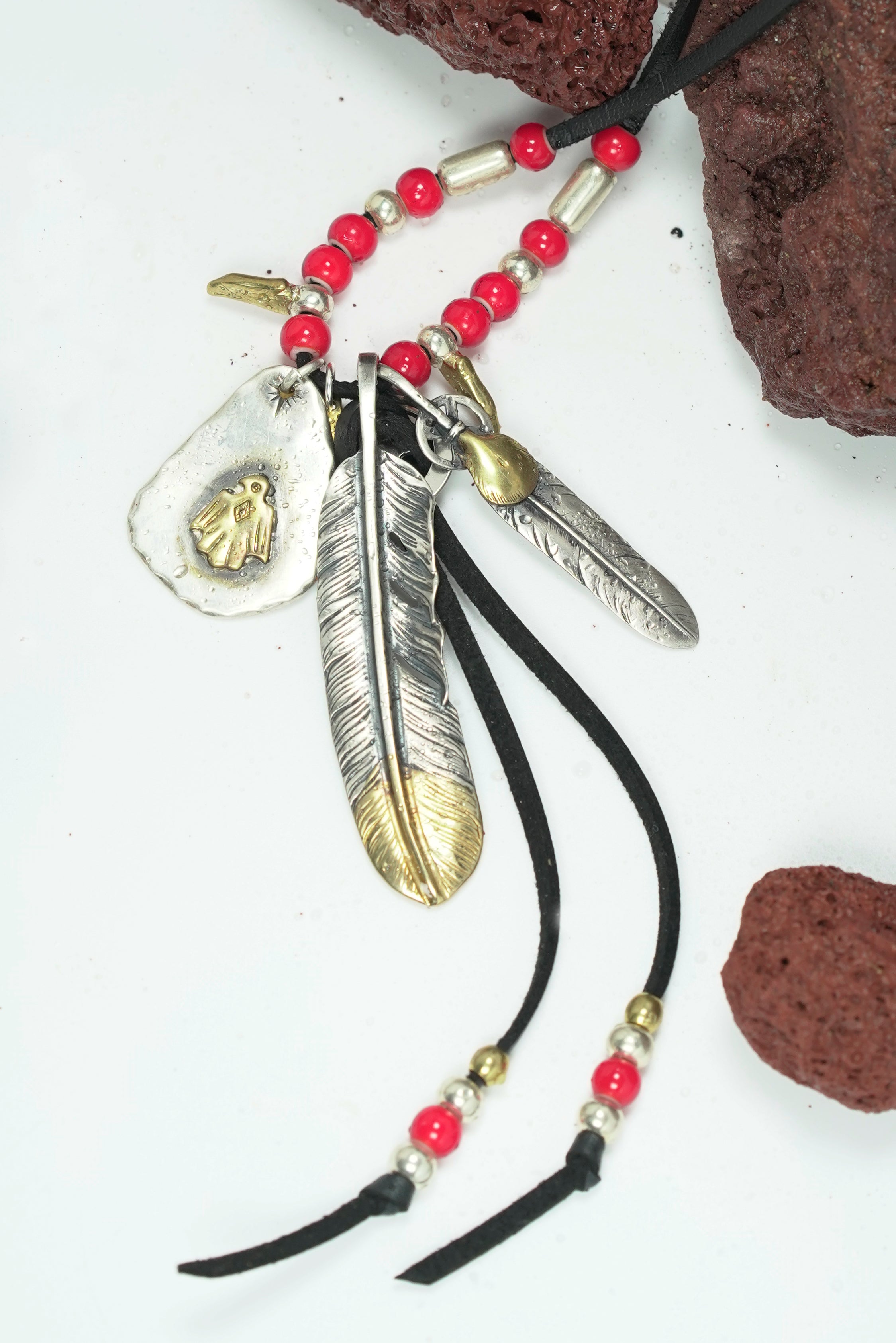 Takahashi Goro S925 Sterling Silver Feather Neacklace