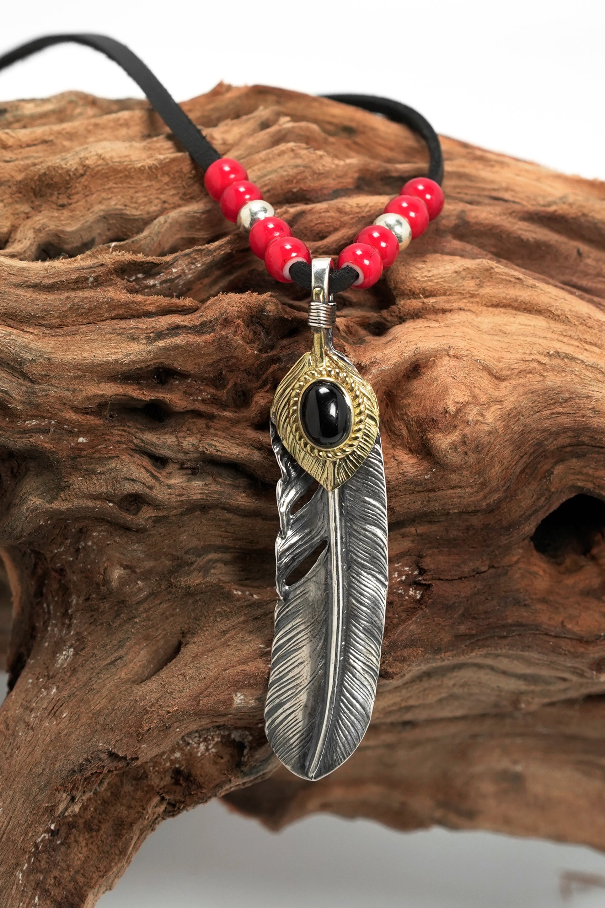 Japan Takahashi Goro John Mayer  Right Feather Necklace