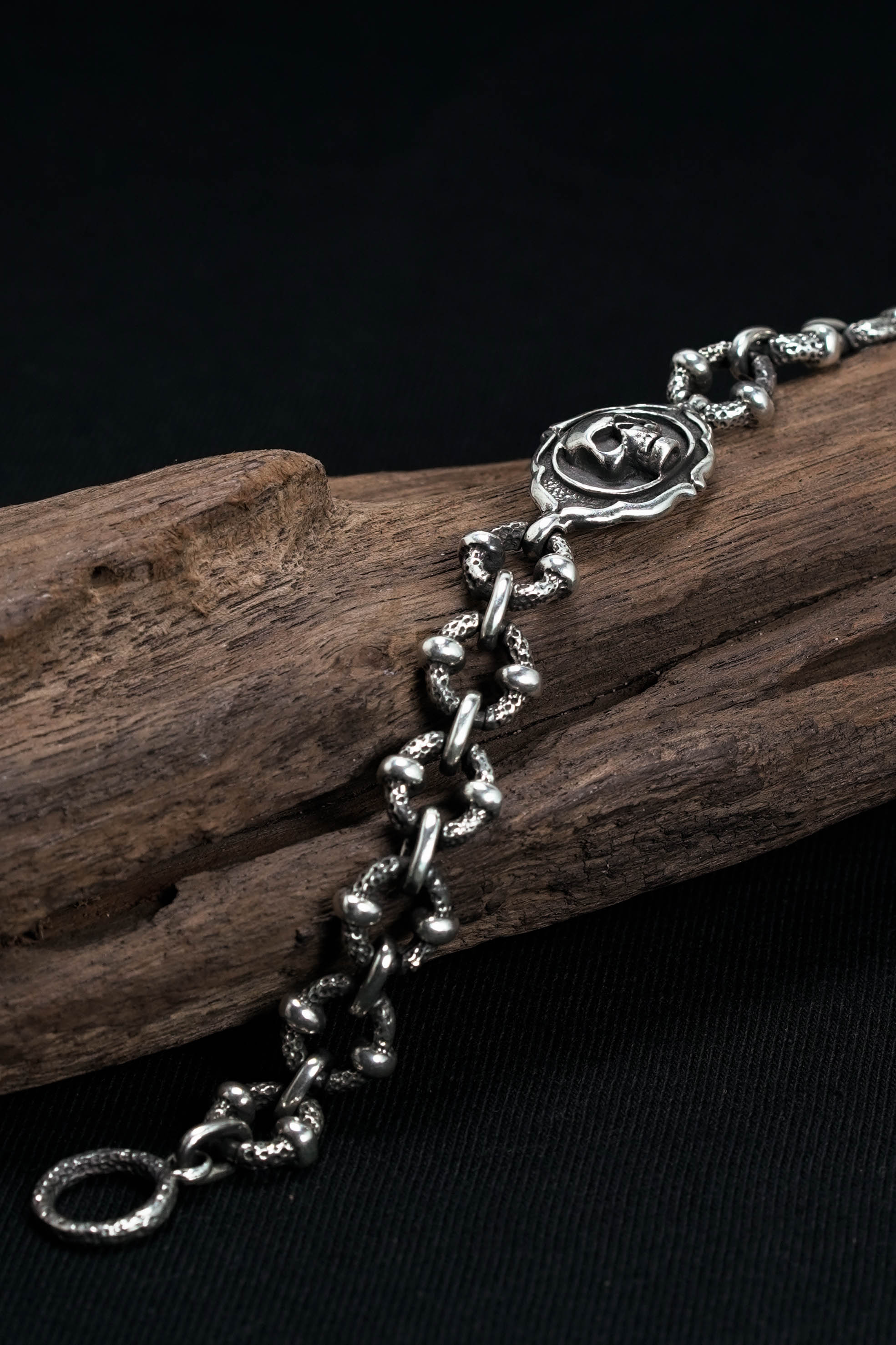 Retro Sterling Silver Chain Bracelet