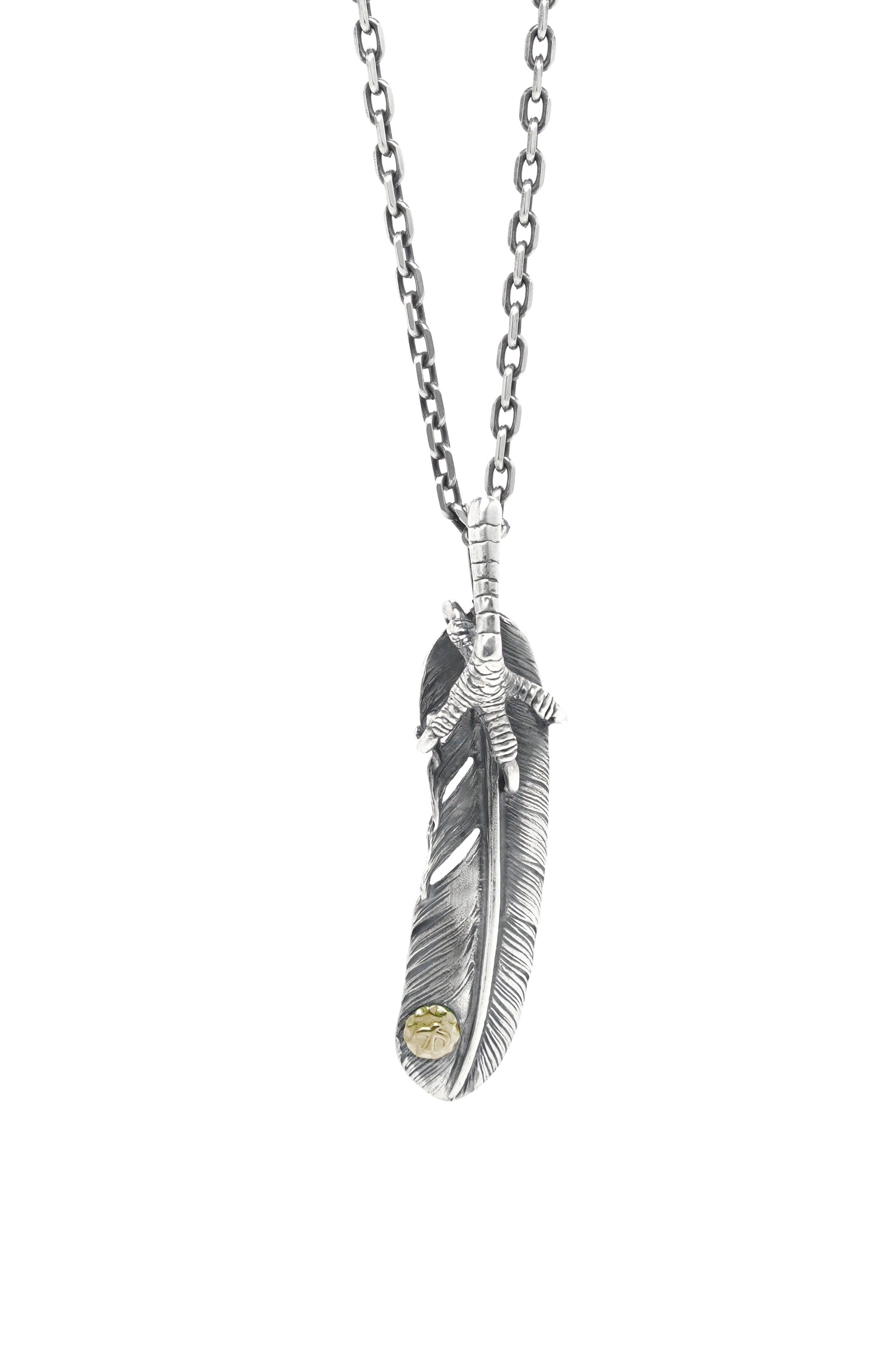 Right Eagle Claw Feather Retro 925 Silver Pendant Japan Takahashi Goro
