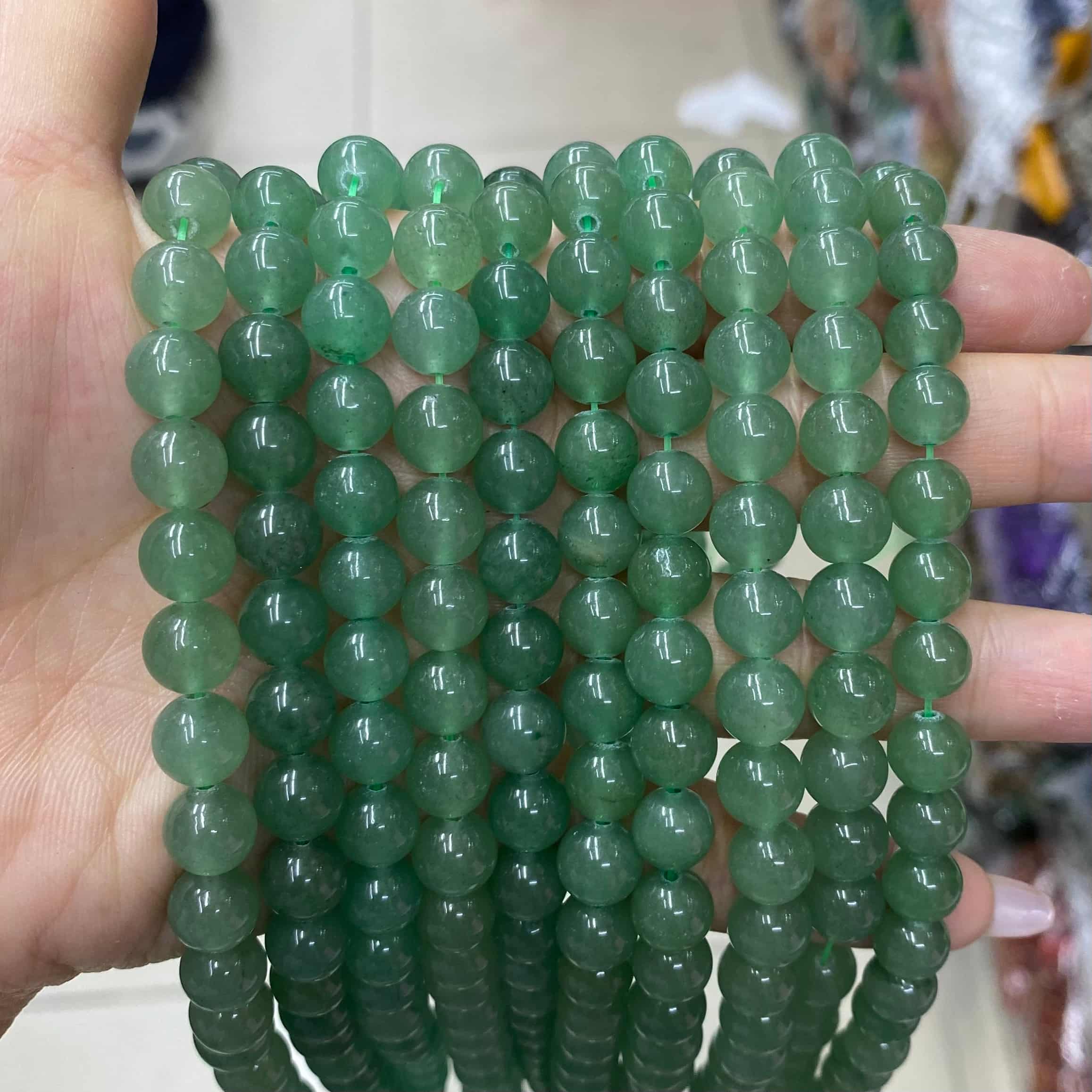 Round Smooth Beads Crystal/Quartz/Jasper/Agate 4mm 6mm 8mm 10mm